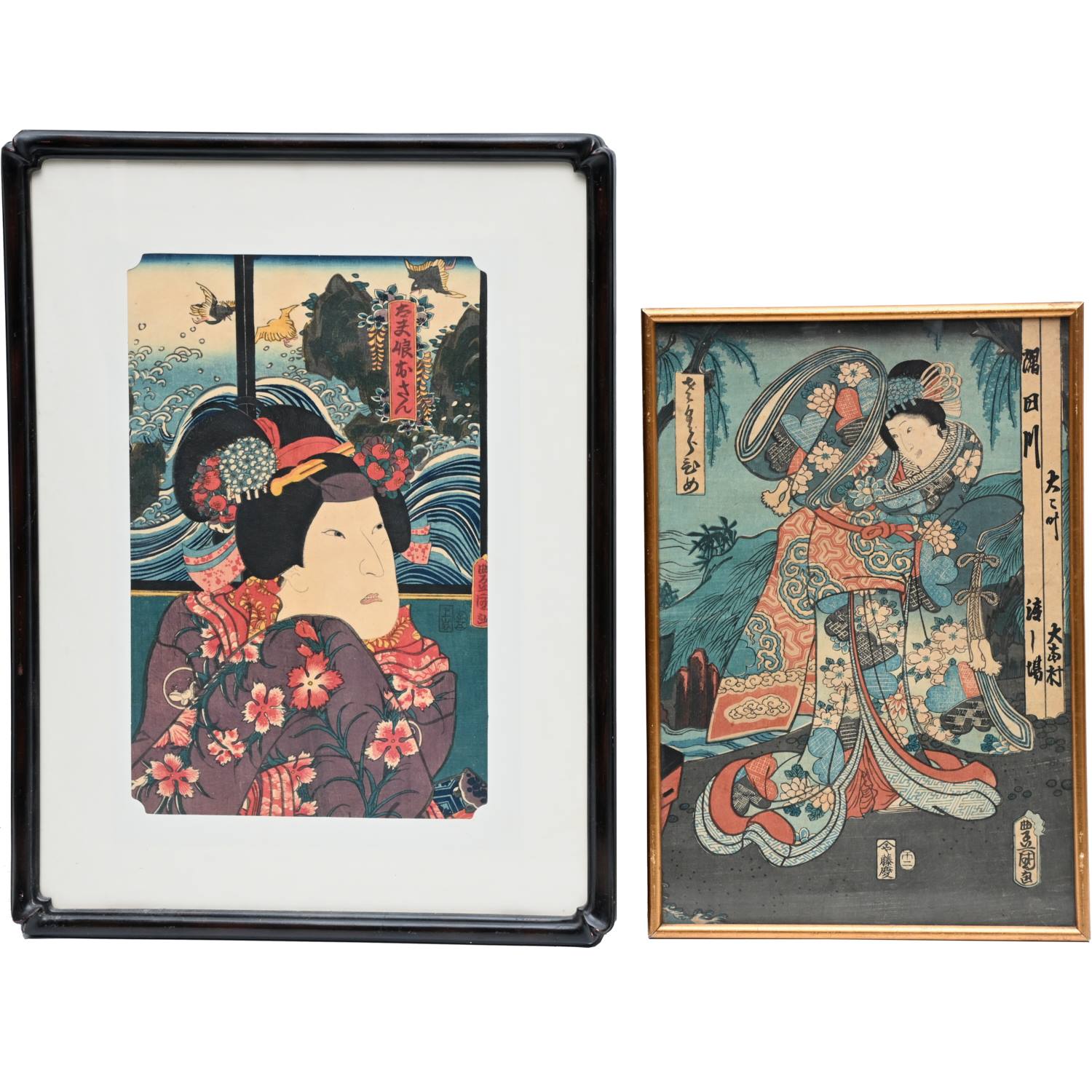 UTAGAWA KUNISADA, (2) WOODBLOCK