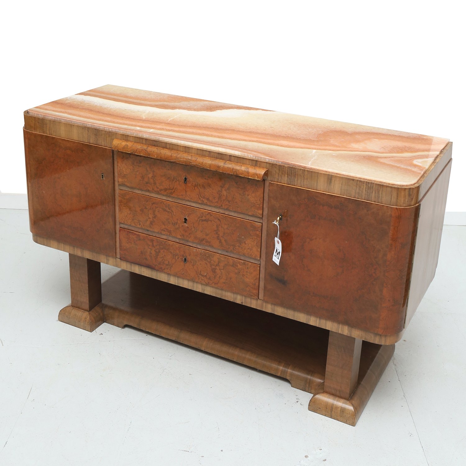 EUROPEAN ART DECO SIDEBOARD c.