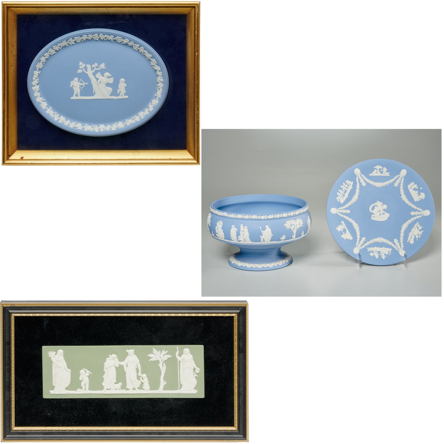  4 WEDGWOOD JASPERWARE PLAQUES 361e0d