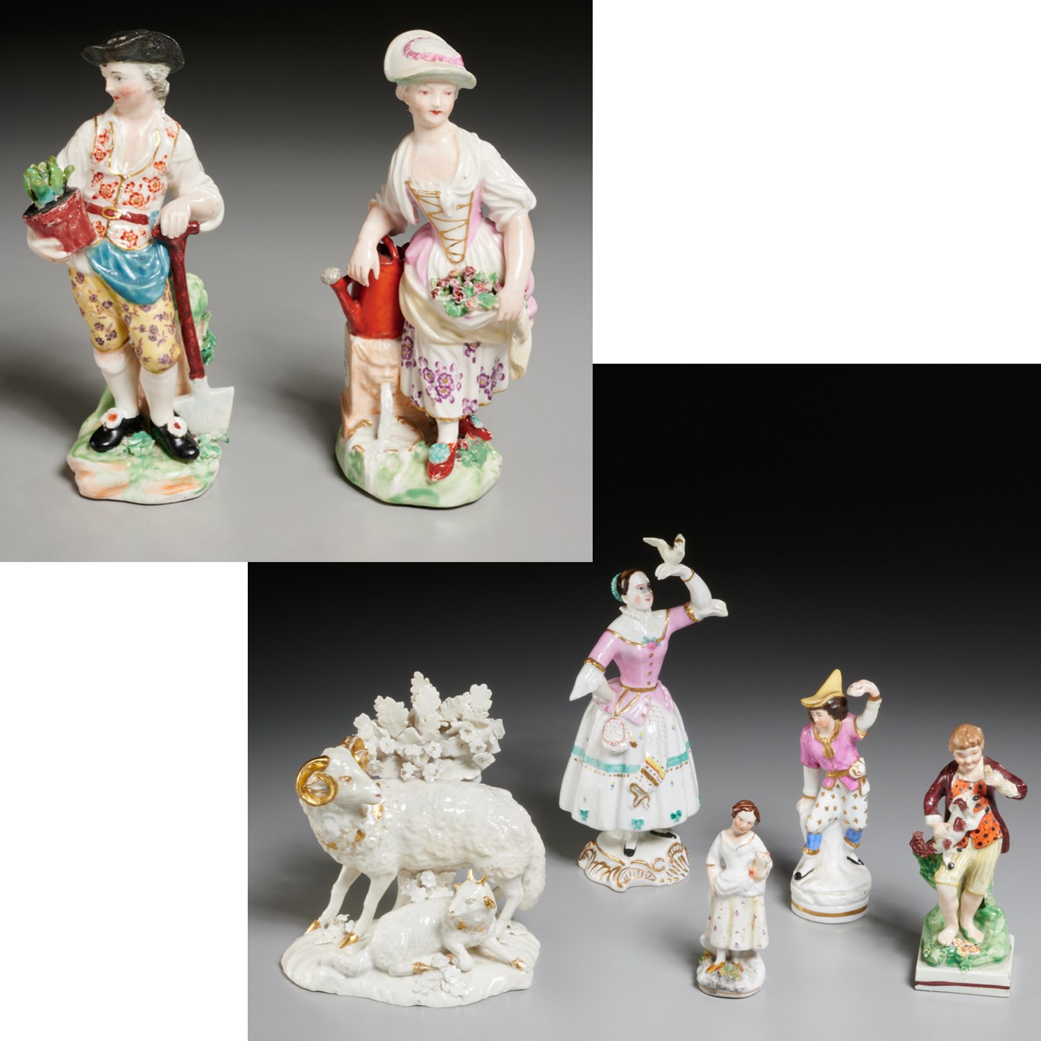 ENGLISH AND CONTINENTAL PORCELAIN FIGURES