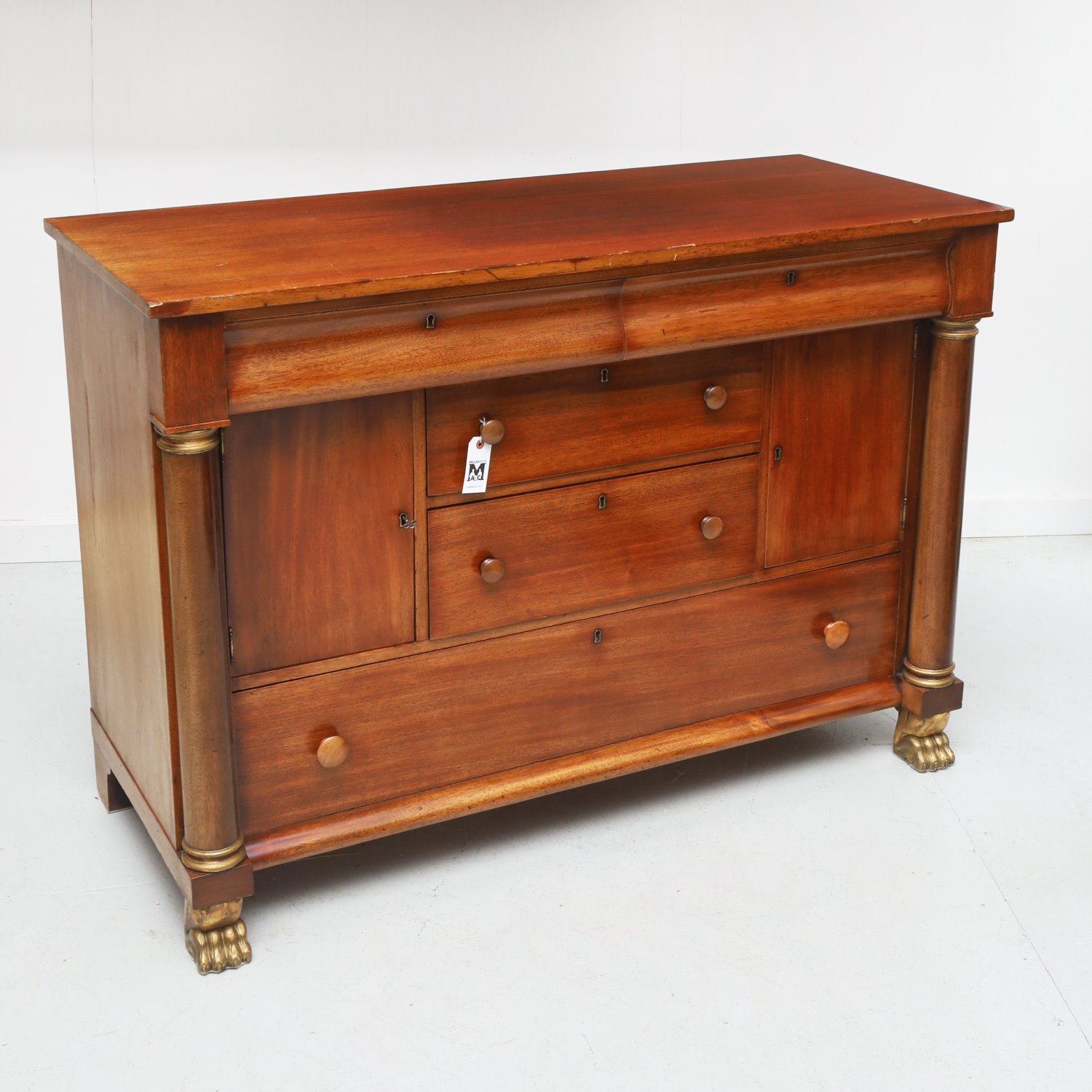 EMPIRE STYLE MAHOGANY SIDEBOARD