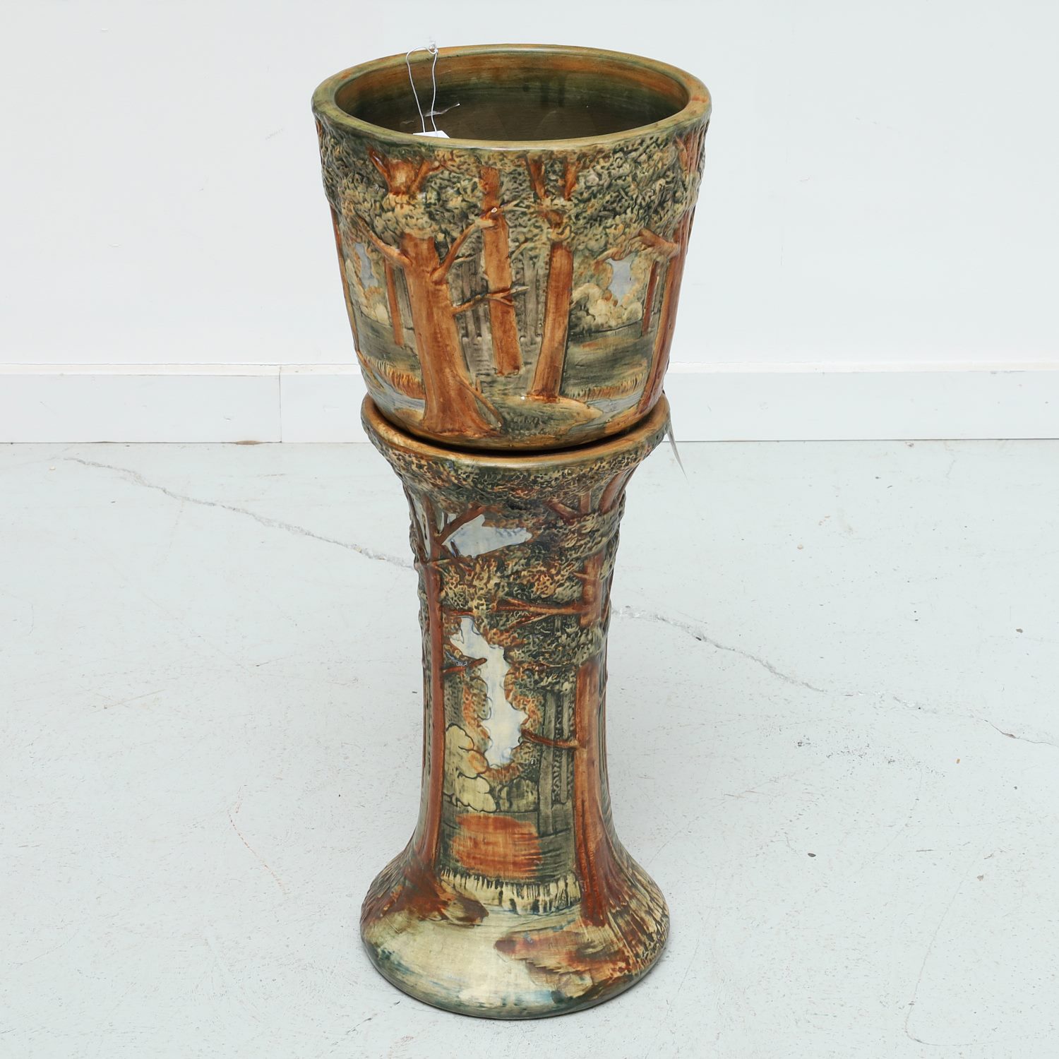 WELLER FOREST ART POTTERY JARDINIERE 361f04