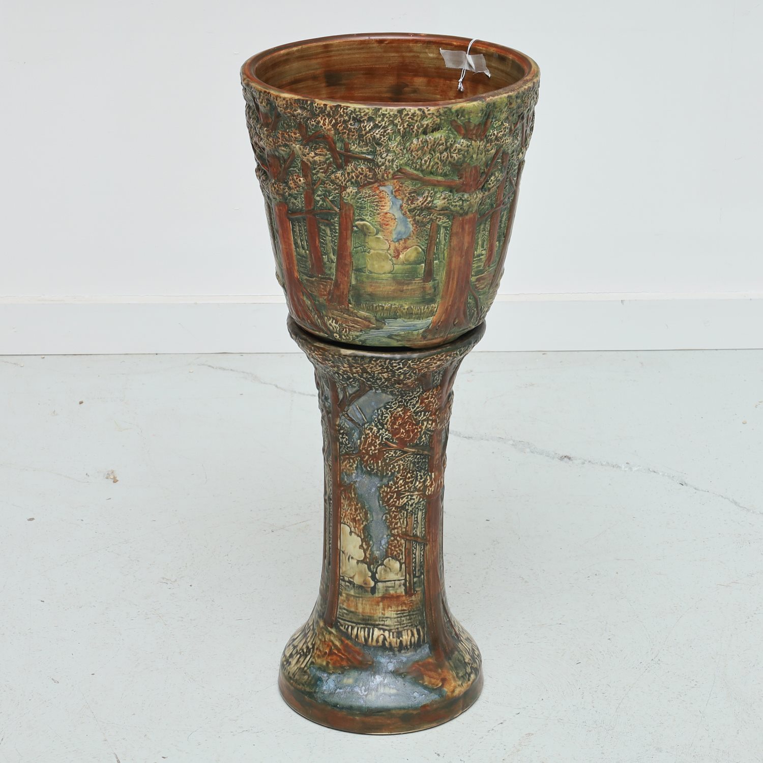 LARGE WELLER FOREST POTTERY JARDINIERE