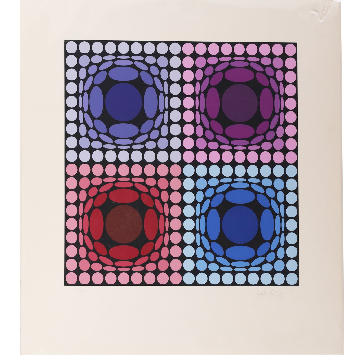 VICTOR VASARELY SMALL SIGNED SERIGRAPH 361f3a