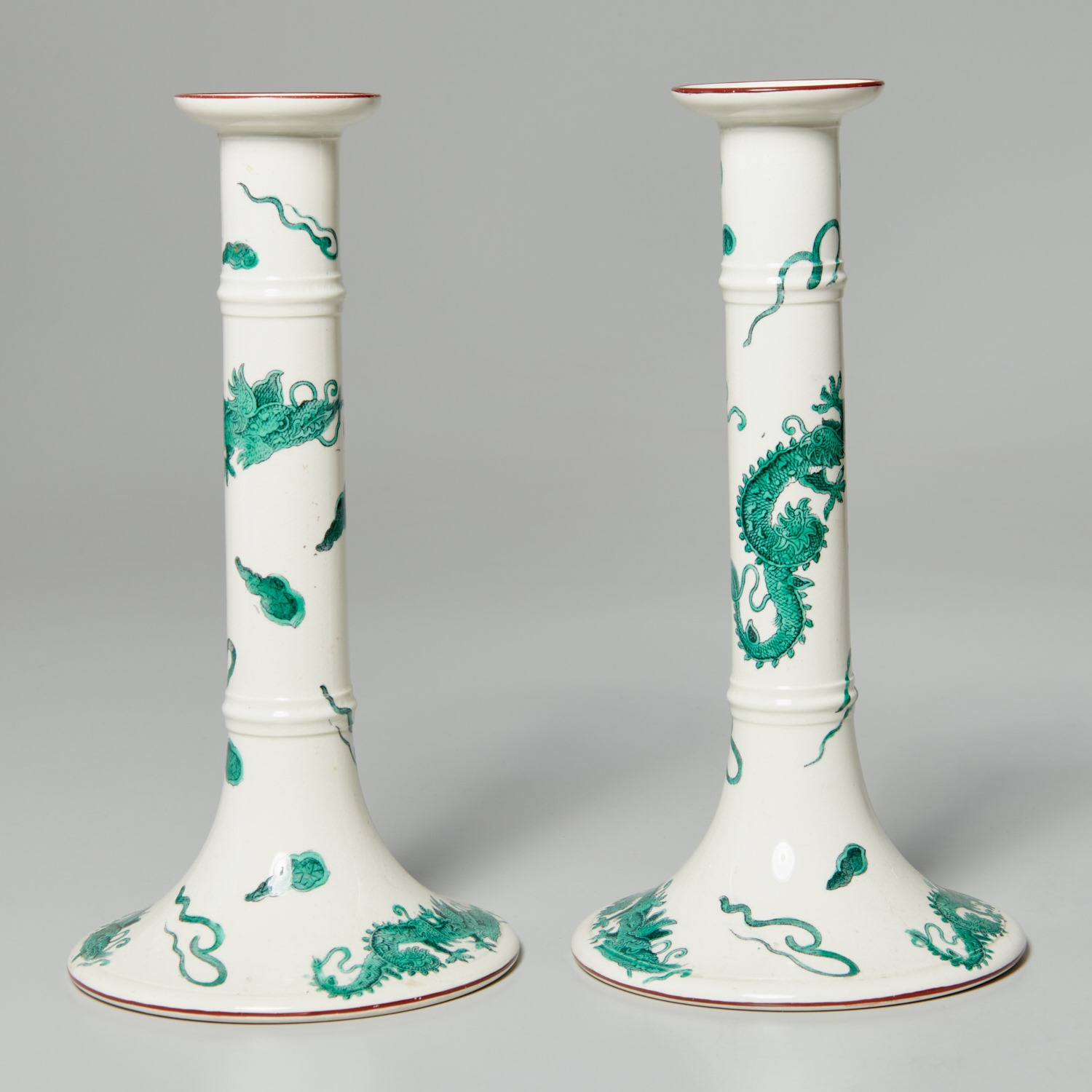 PAIR COPELAND SPODE GREEN DRAGON 361f6c