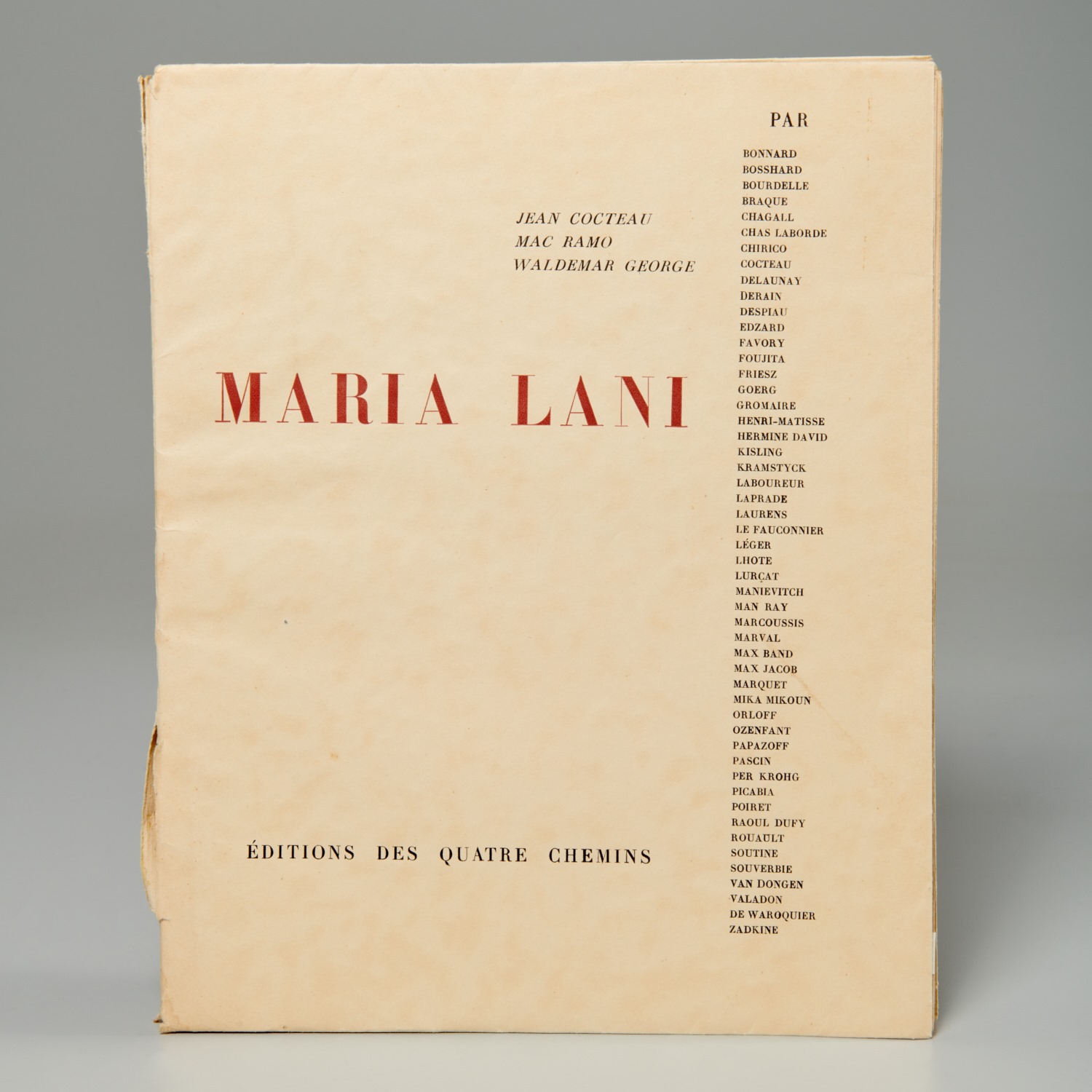 MARIA LANI, 51 PORTRAITS, 1929 Editions
