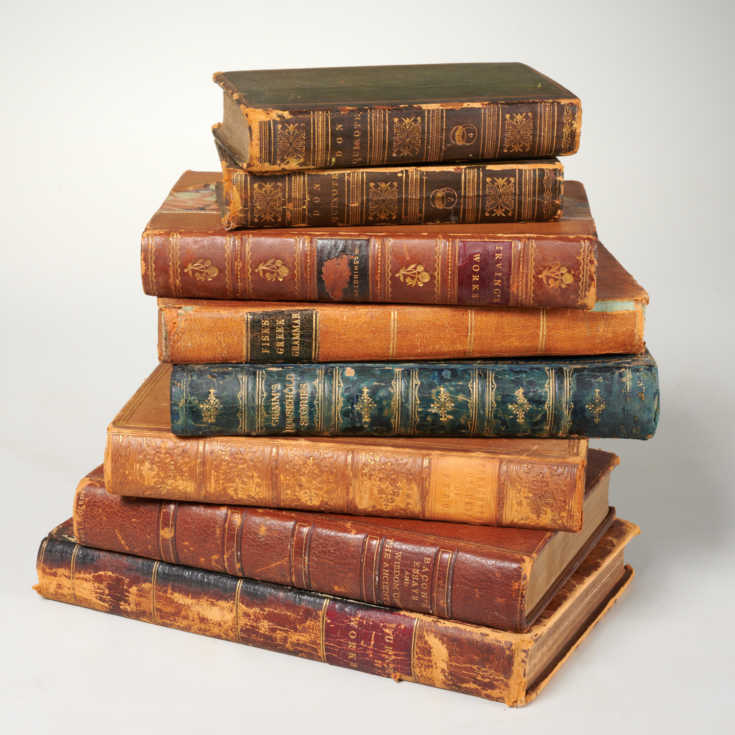 BOOKS: (8) LEATHER VOLS. INCL.