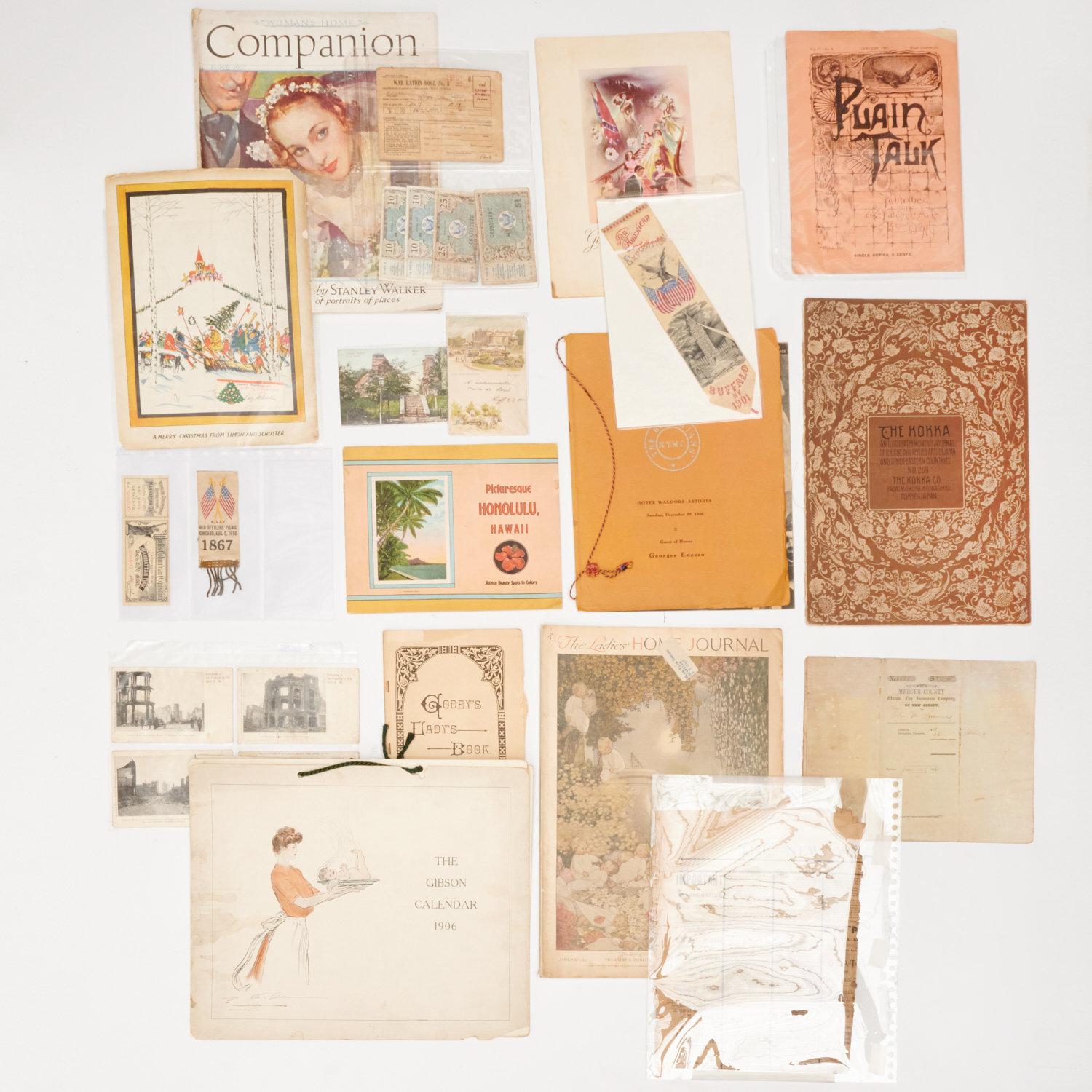 COLLECTION OF EPHEMERA, 19TH TO