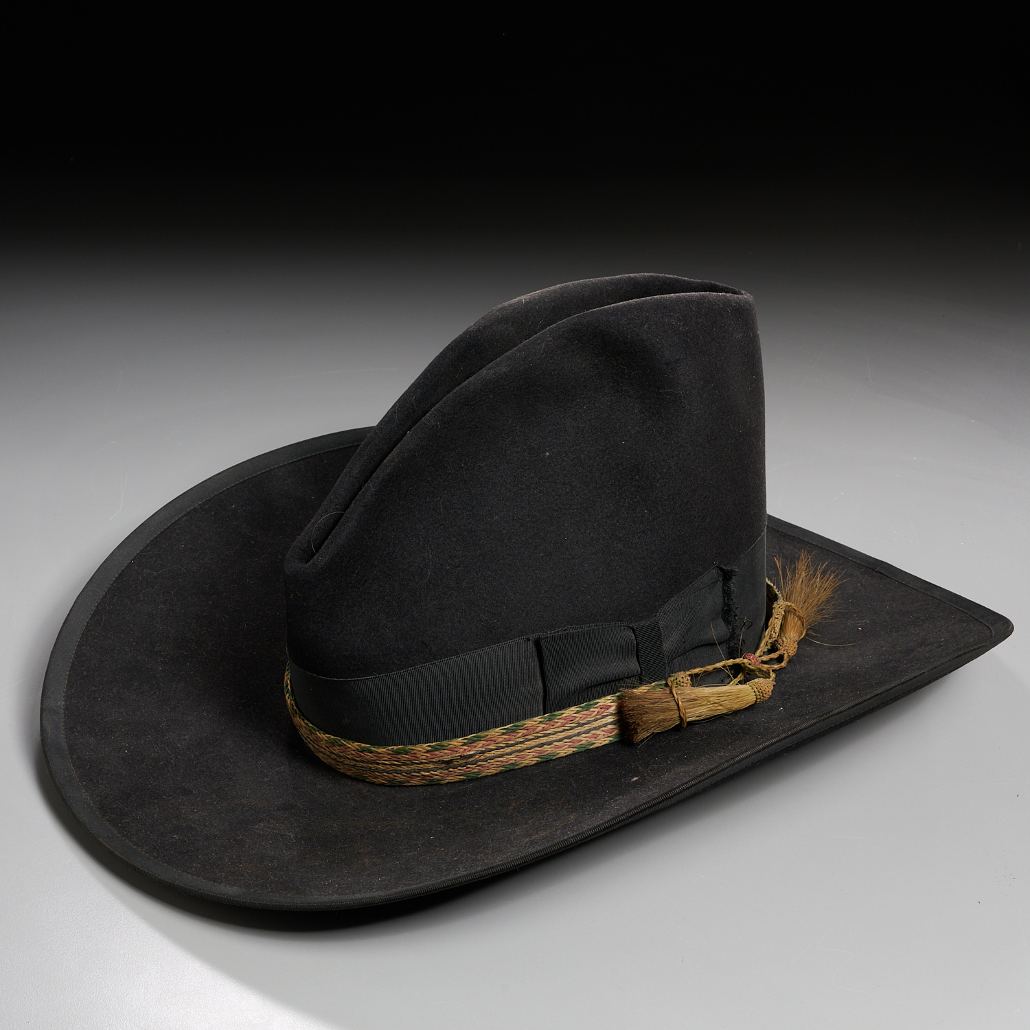 ANTIQUE STETSON HAT WITH SILVER