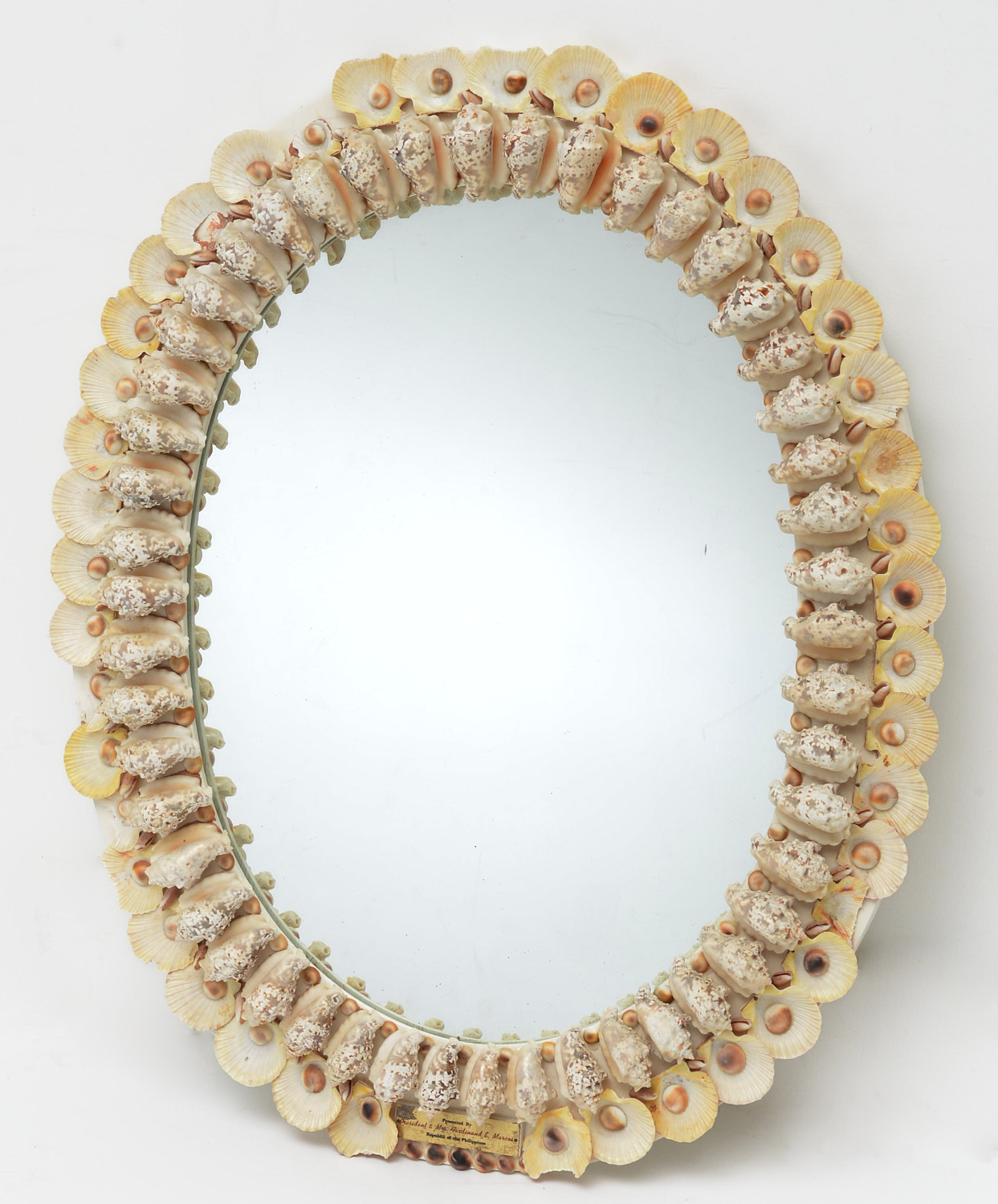 SHELL ENCRUSTED MIRROR, GIFT OF