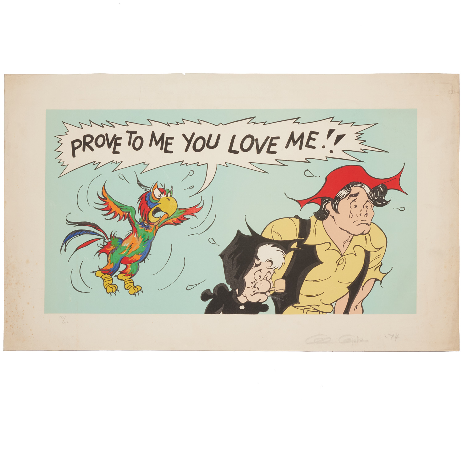 AL CAPP, SIGNED LI'L ABNER LITHOGRAPH