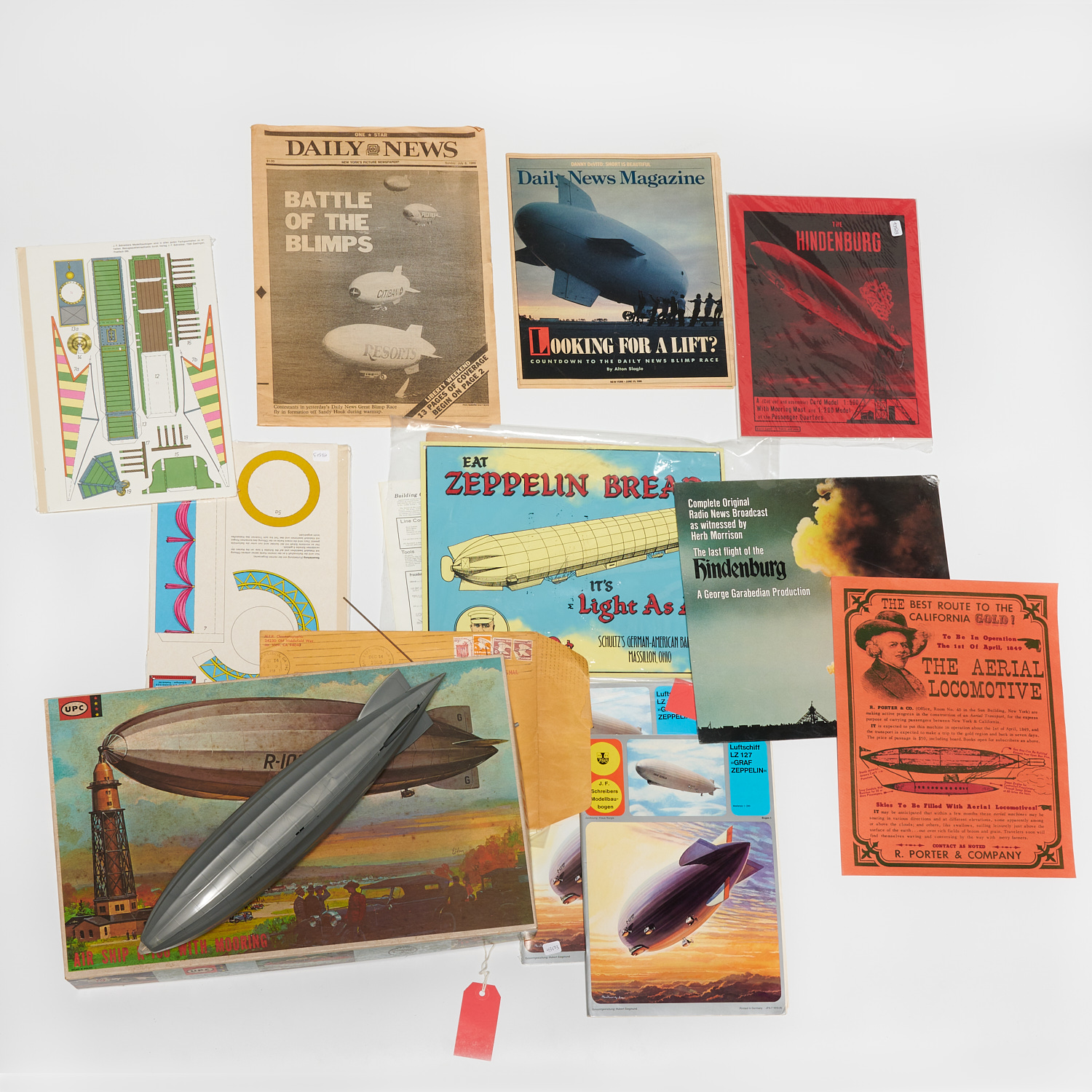 GROUP ZEPPELIN & BLIMP EPHEMERA AND