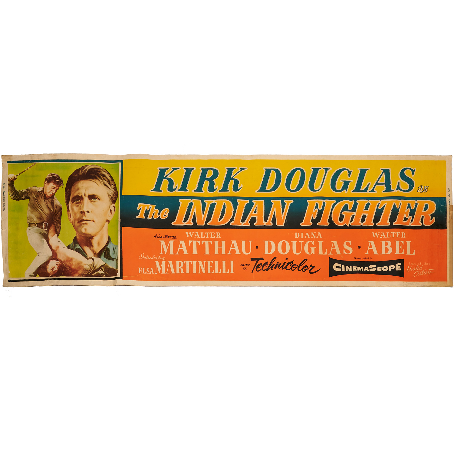 KIRK DOUGLAS "INDIAN FIGHTER" BANNER