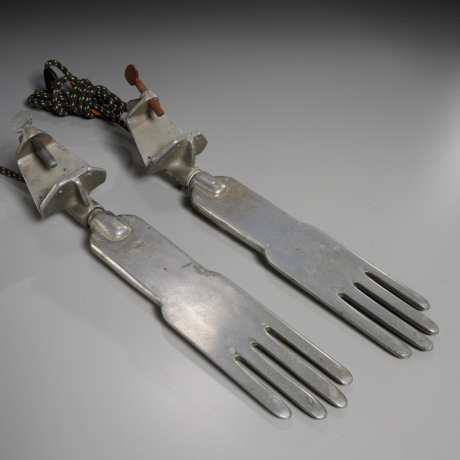 PAIR 1940S ALUMINUM ELECTRIC GLOVE