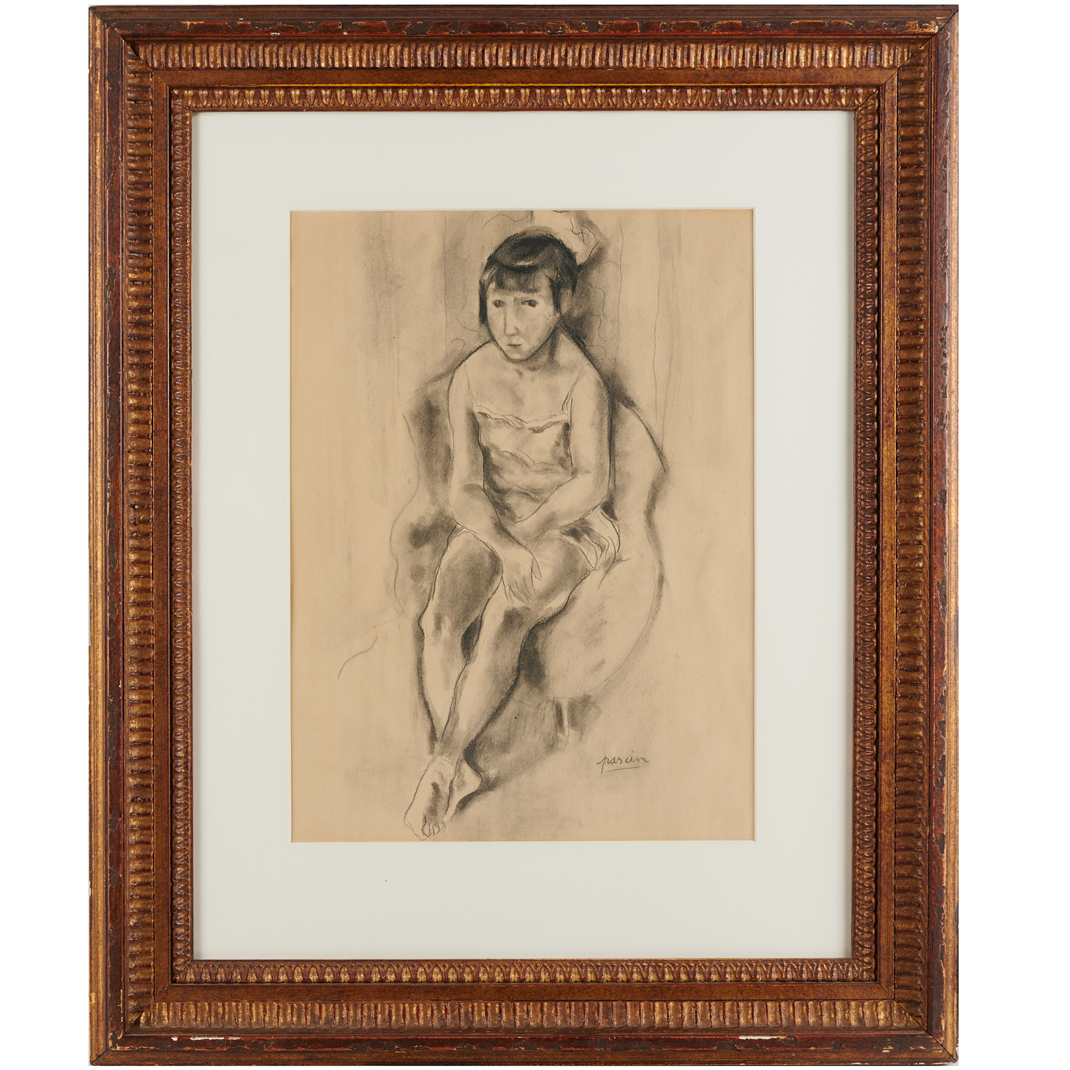 JULES PASCIN ATTRIB CHARCOAL 3621a7