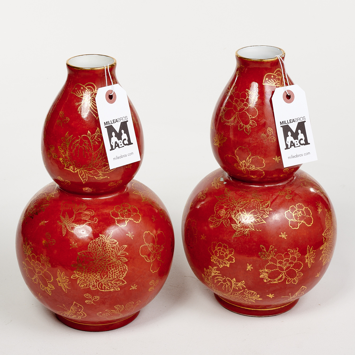 PAIR CHINESE PORCELAIN DOUBLE GOURD 36219f