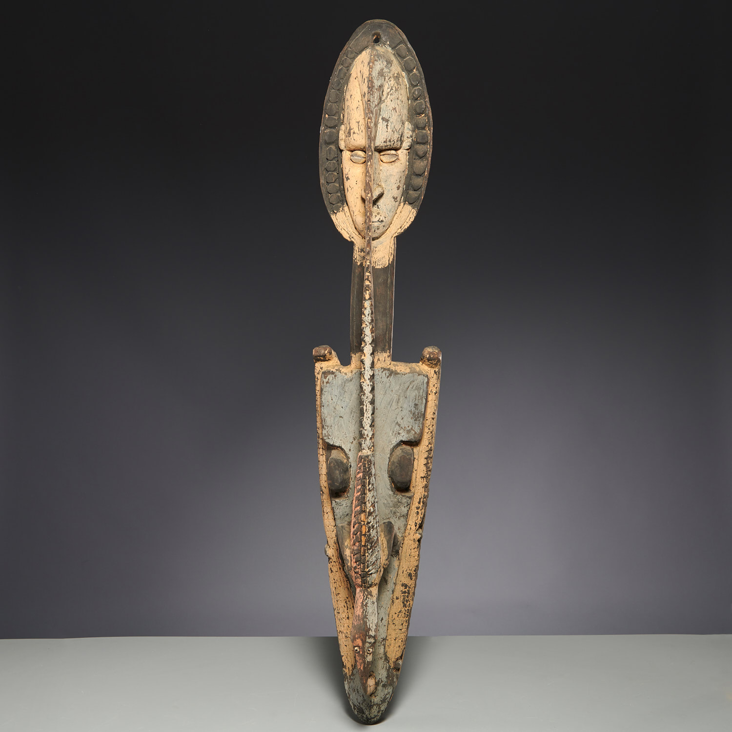 NEW GUINEA TRIBAL CARVED CROCODILE 362259