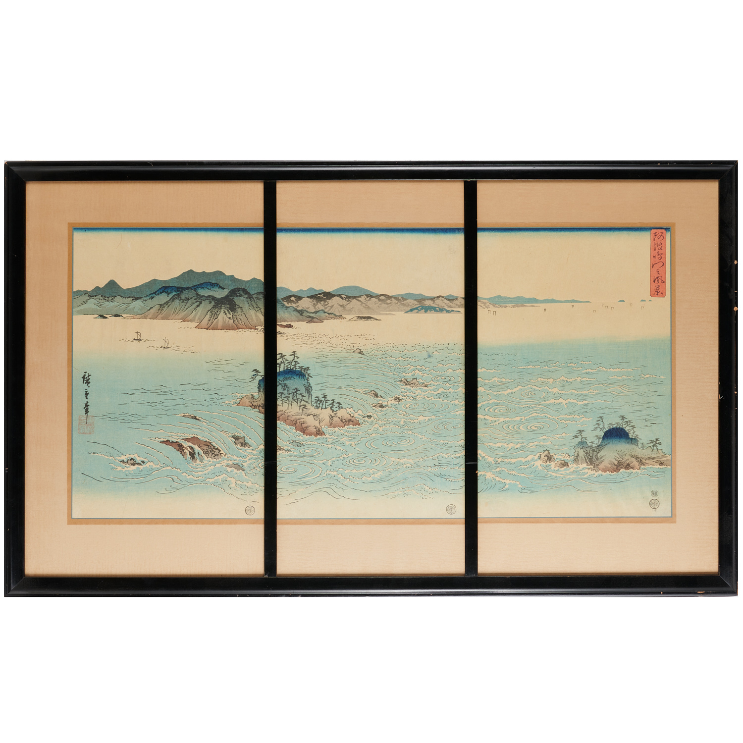 UTAGAWA HIROSHIGE WOODBLOCK TRIPTYCH 362297