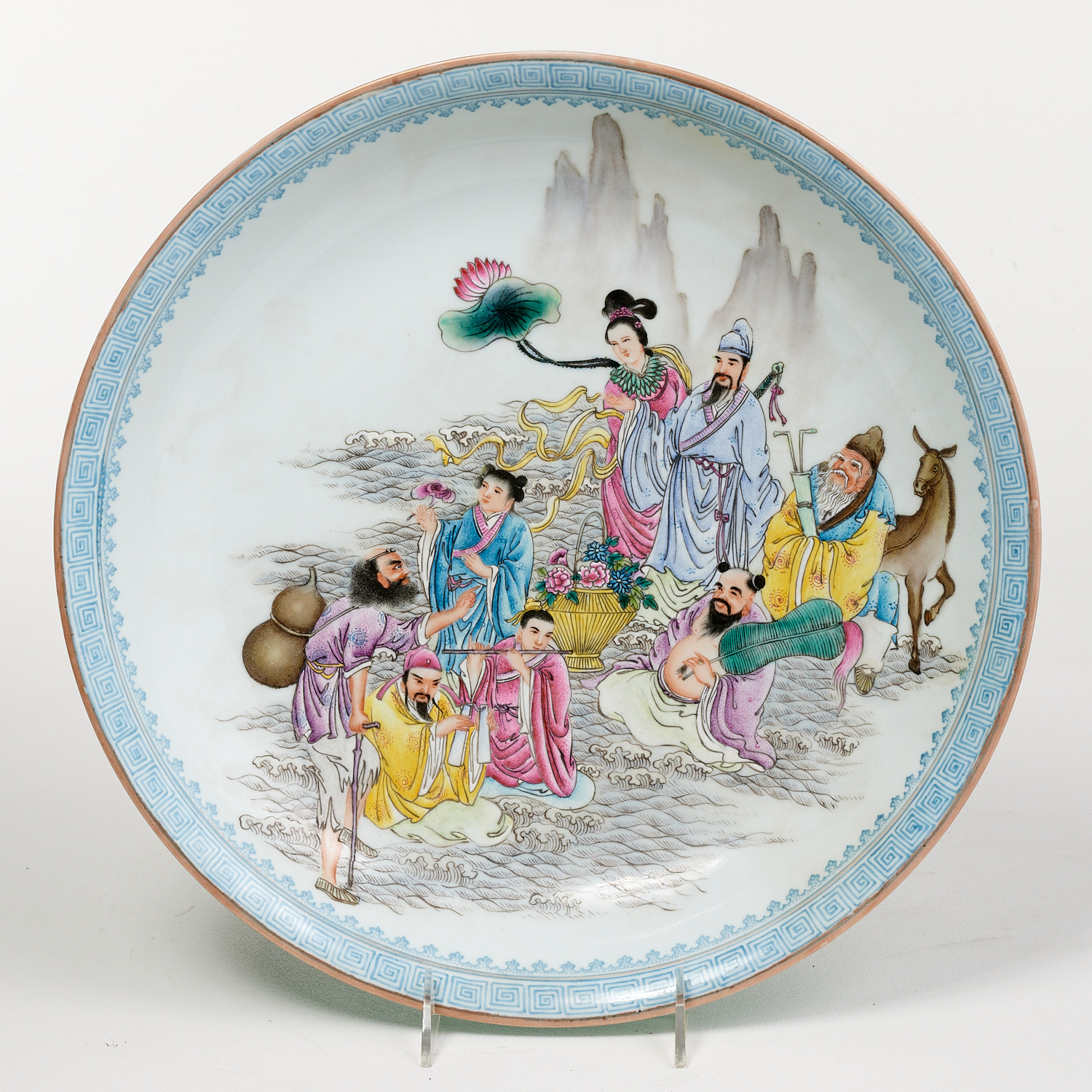 CHINESE PORCELAIN IMMORTALS CHARGER 3622be