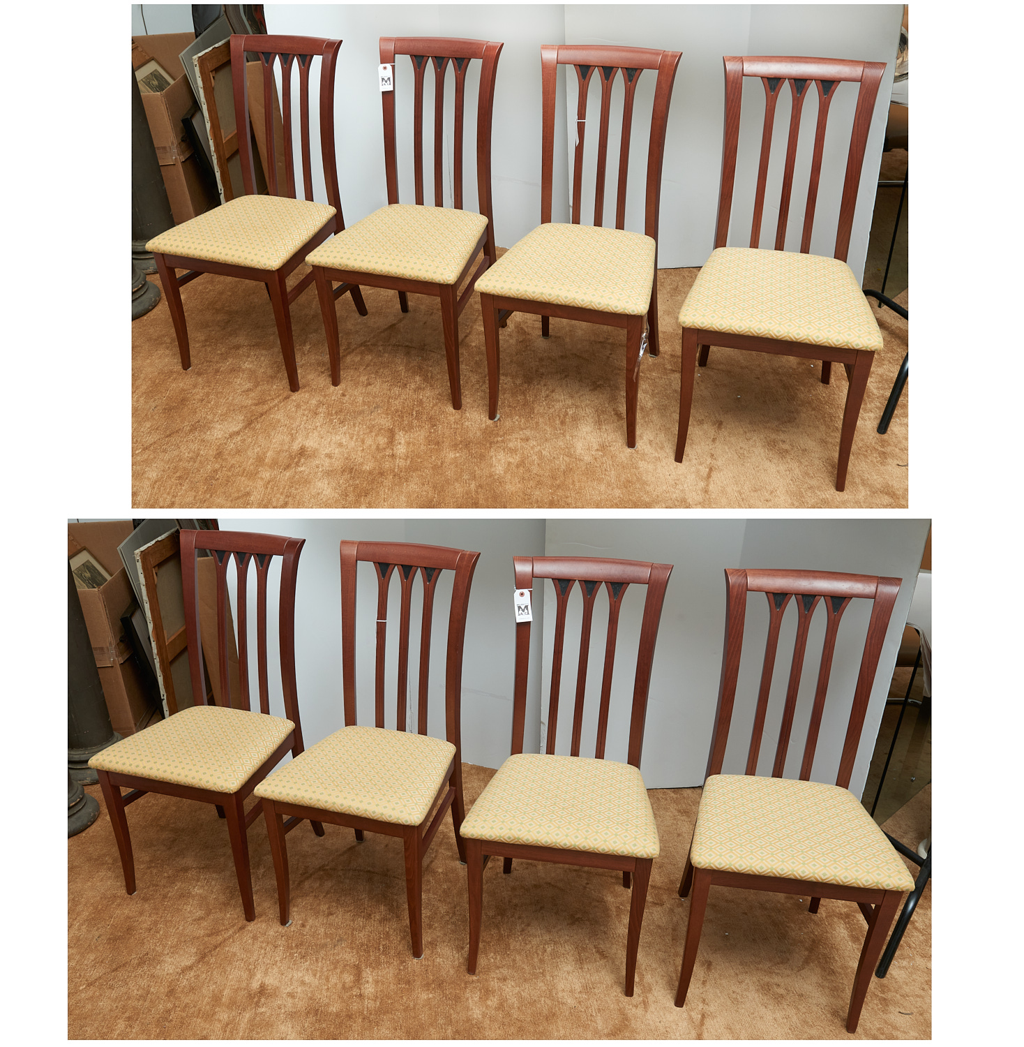 SET (8) ITALIAN MODERN DINING CHAIRS