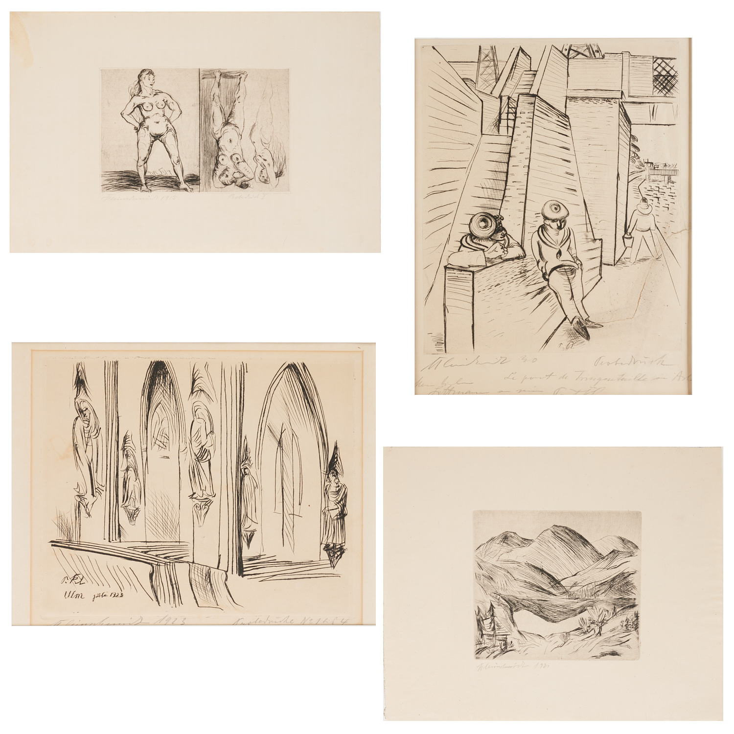 PAUL KLEINSCHMIDT, (4) ETCHINGS