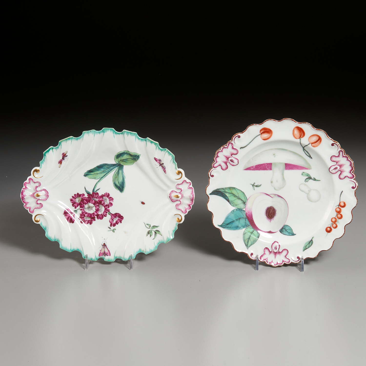  2 CHELSEA PORCELAIN BOTANICAL 362373