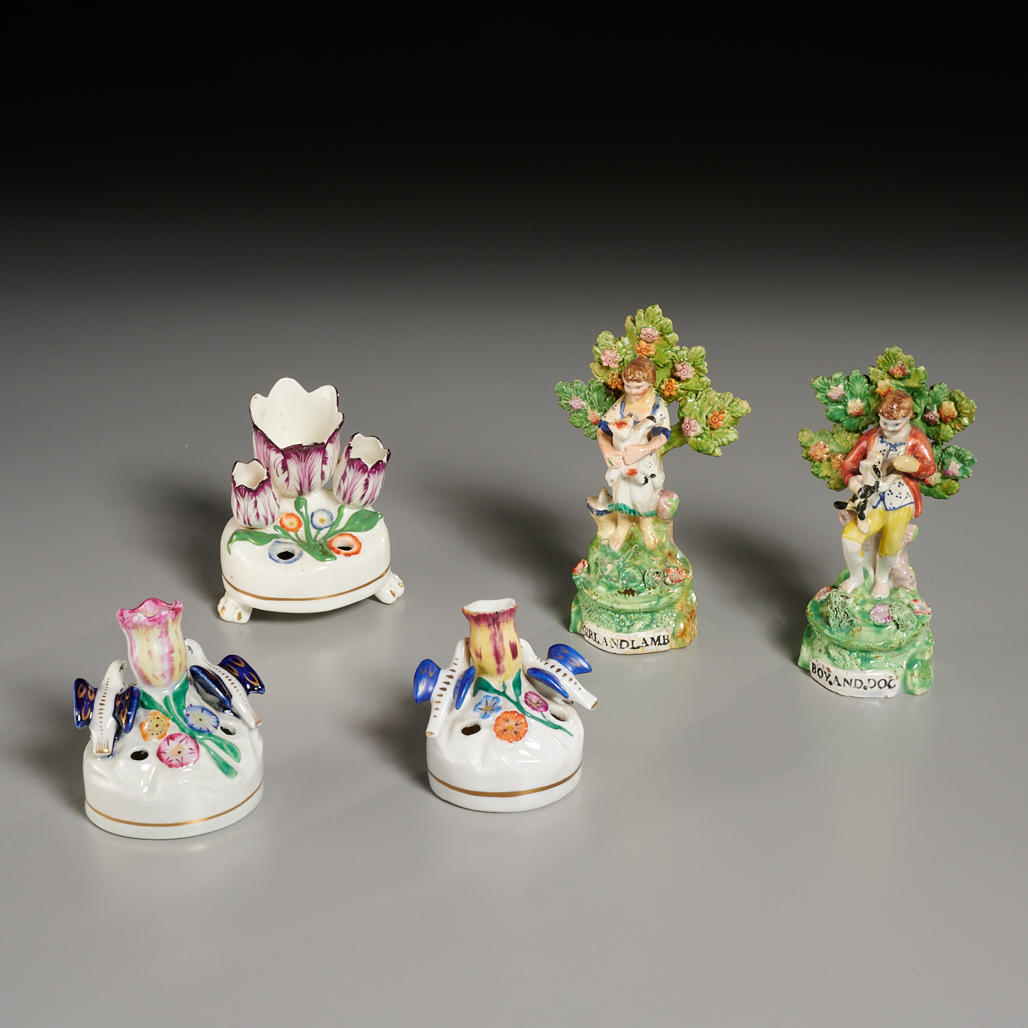 (5) ENGLISH STAFFORDSHIRE WARES 19th