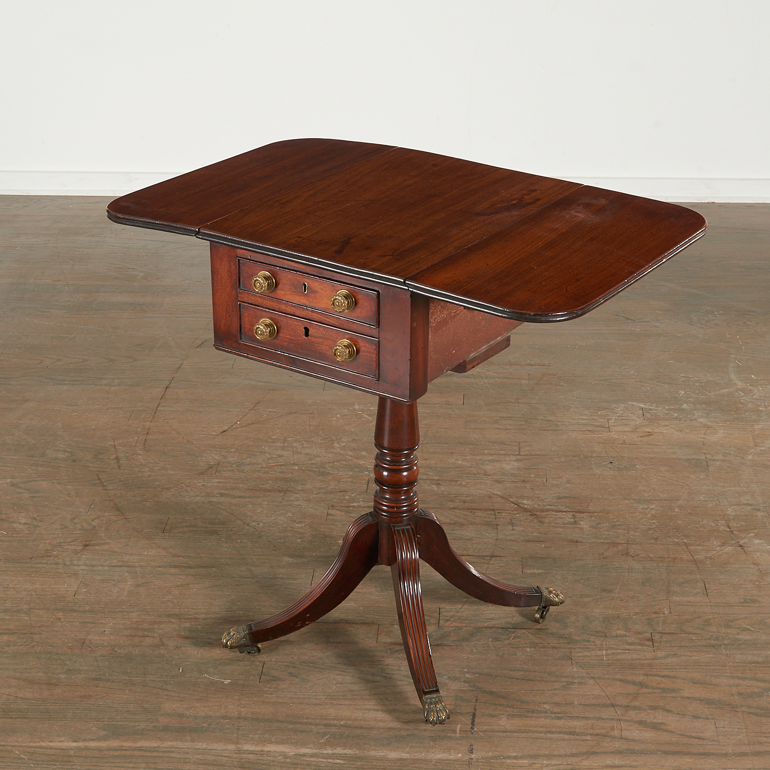 REGENCY MAHOGANY DROP-LEAF WORK