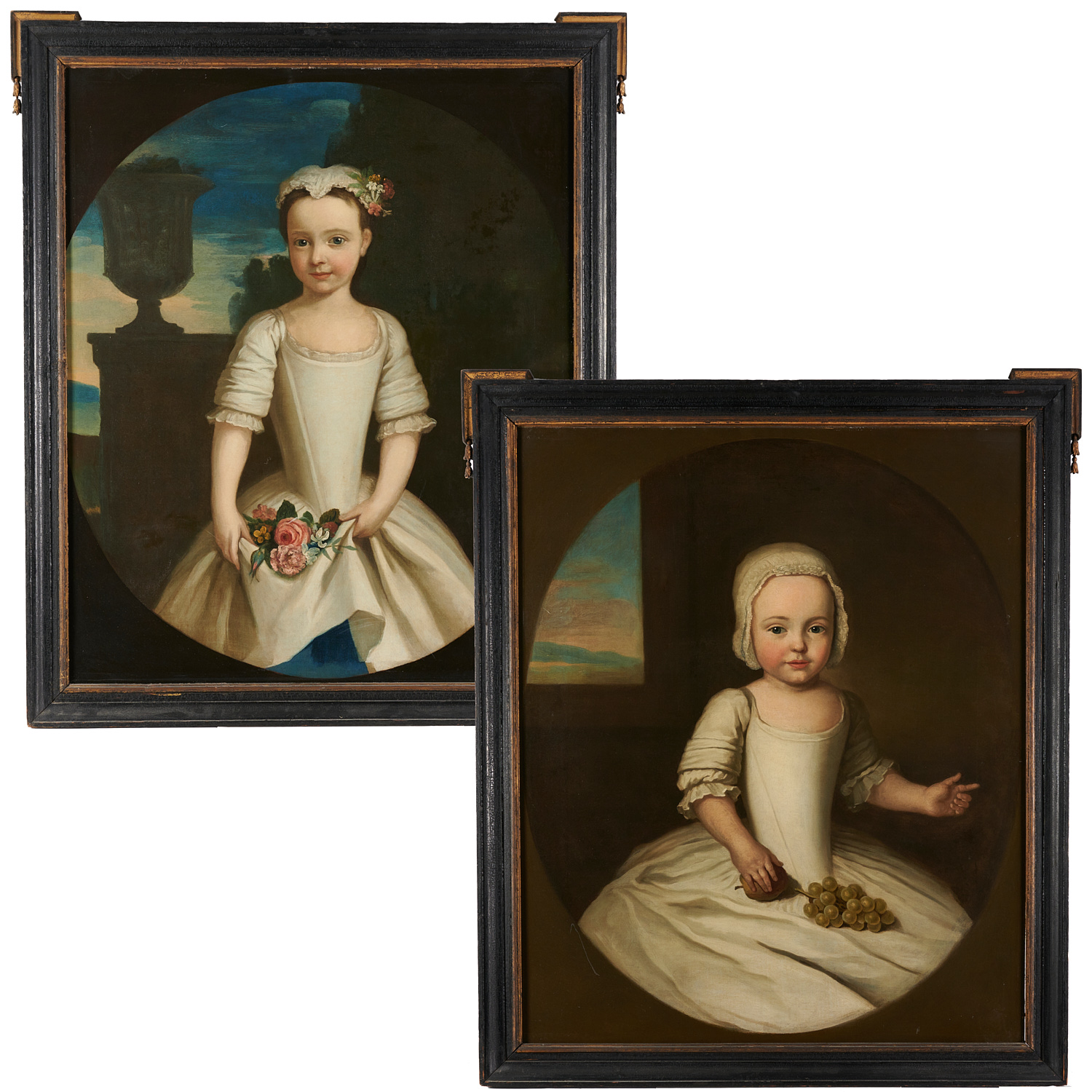 BRITISH SCHOOL PAIR OIL PORTRAITS 36242f