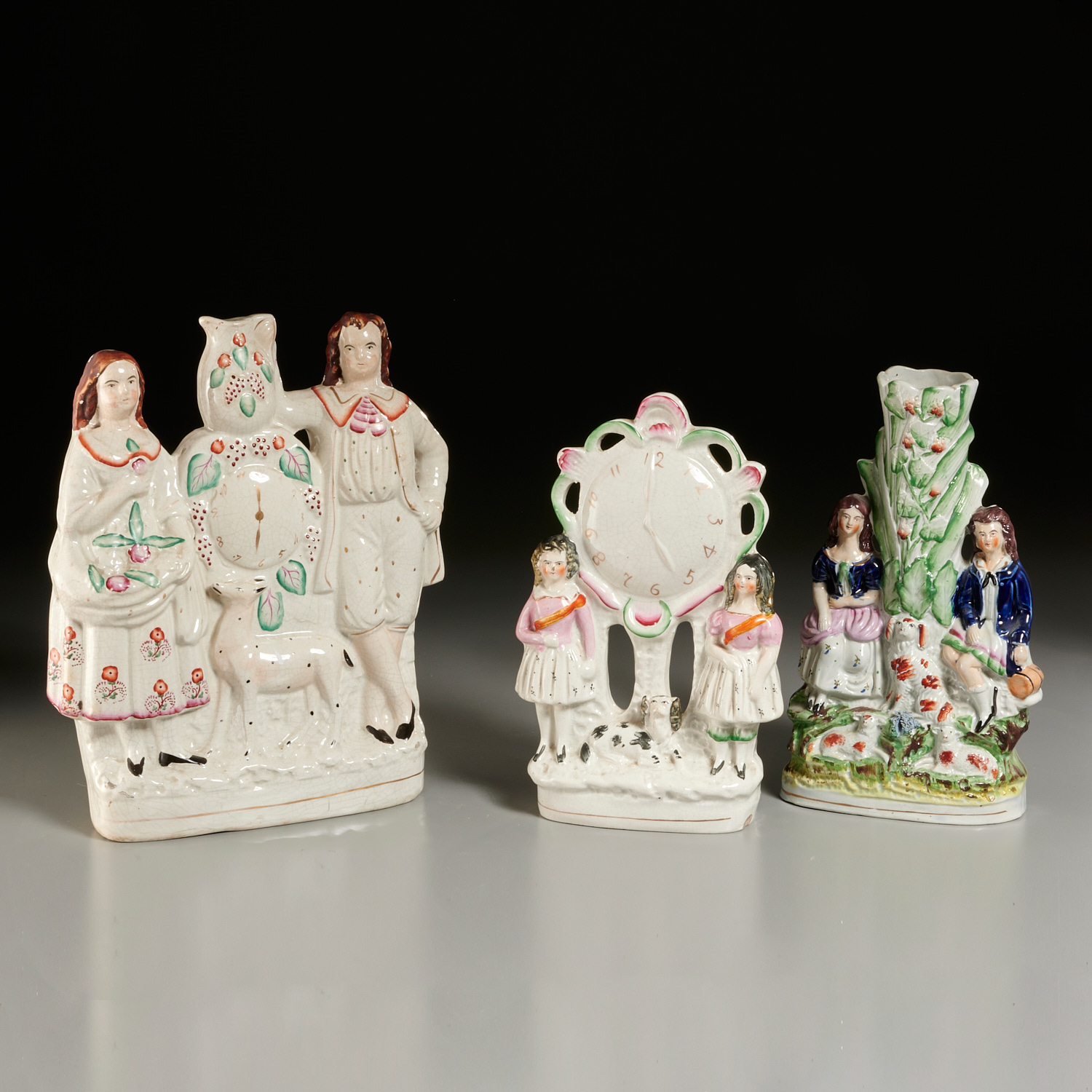 (3) STAFFORDSHIRE FIGURAL GROUPS