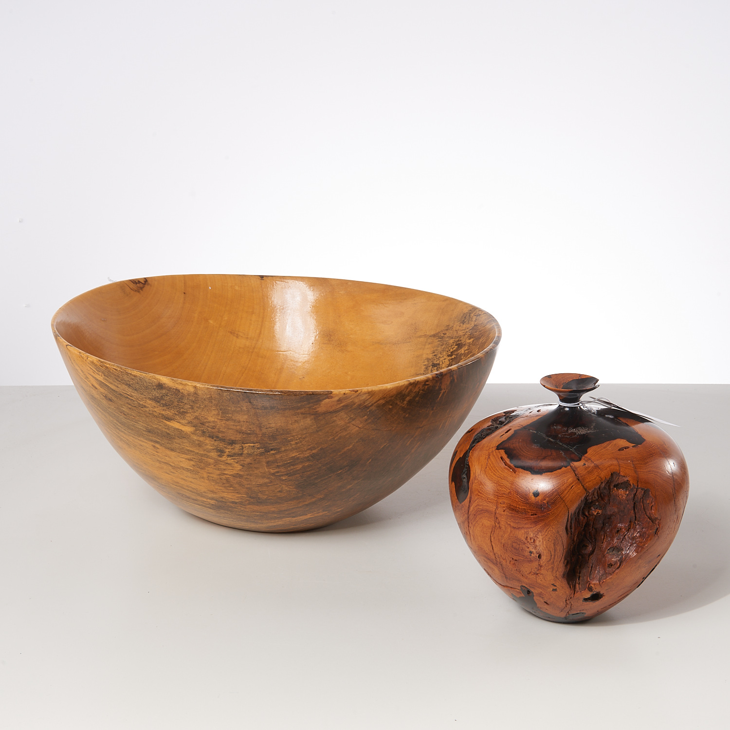 WOOD STUDIO VASE AND BOWL 20th 362533