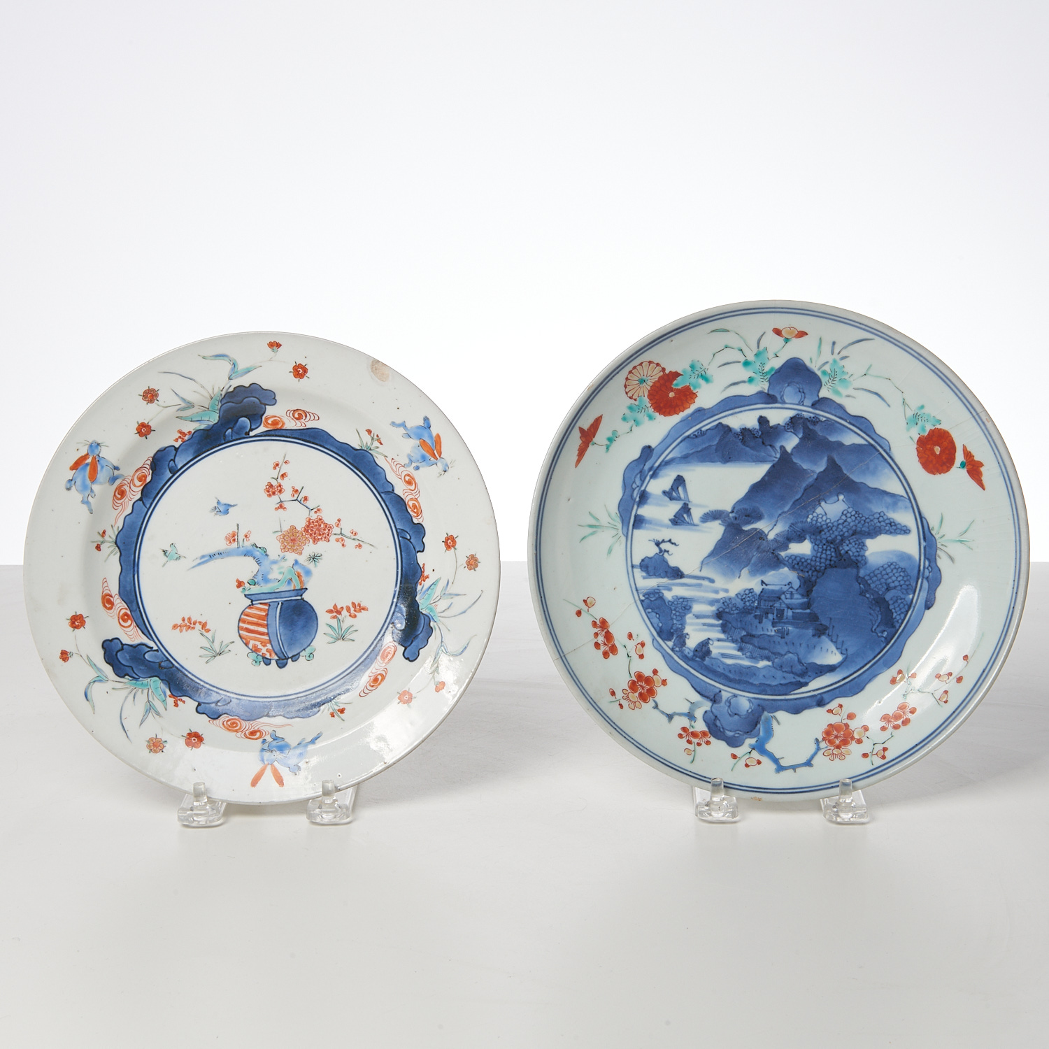 (2) ANTIQUE JAPANESE IMARI DISHES