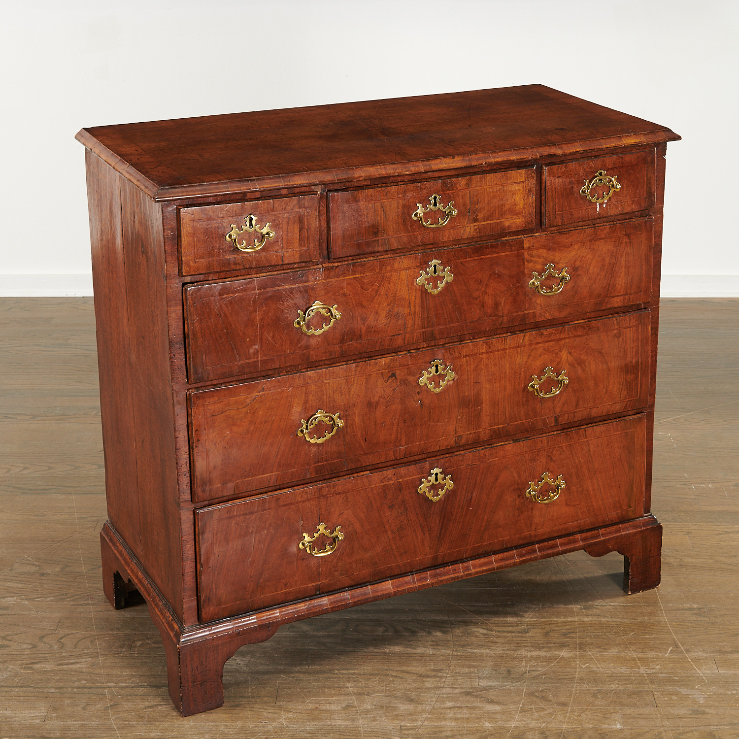 GEORGE II INLAID WALNUT CHEST OF 362612