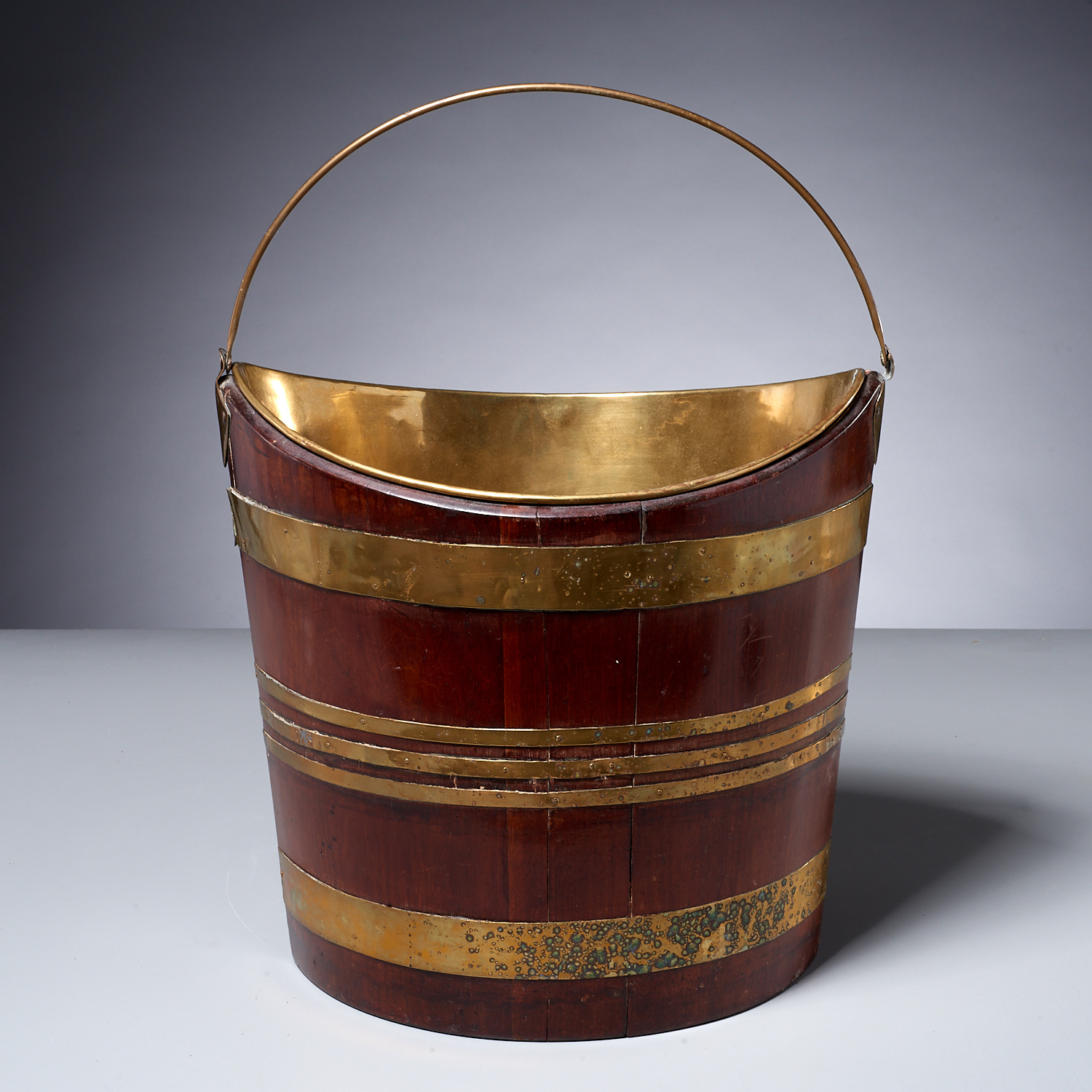 GEORGE III BRASS BOUND PEAT BUCKET 362621