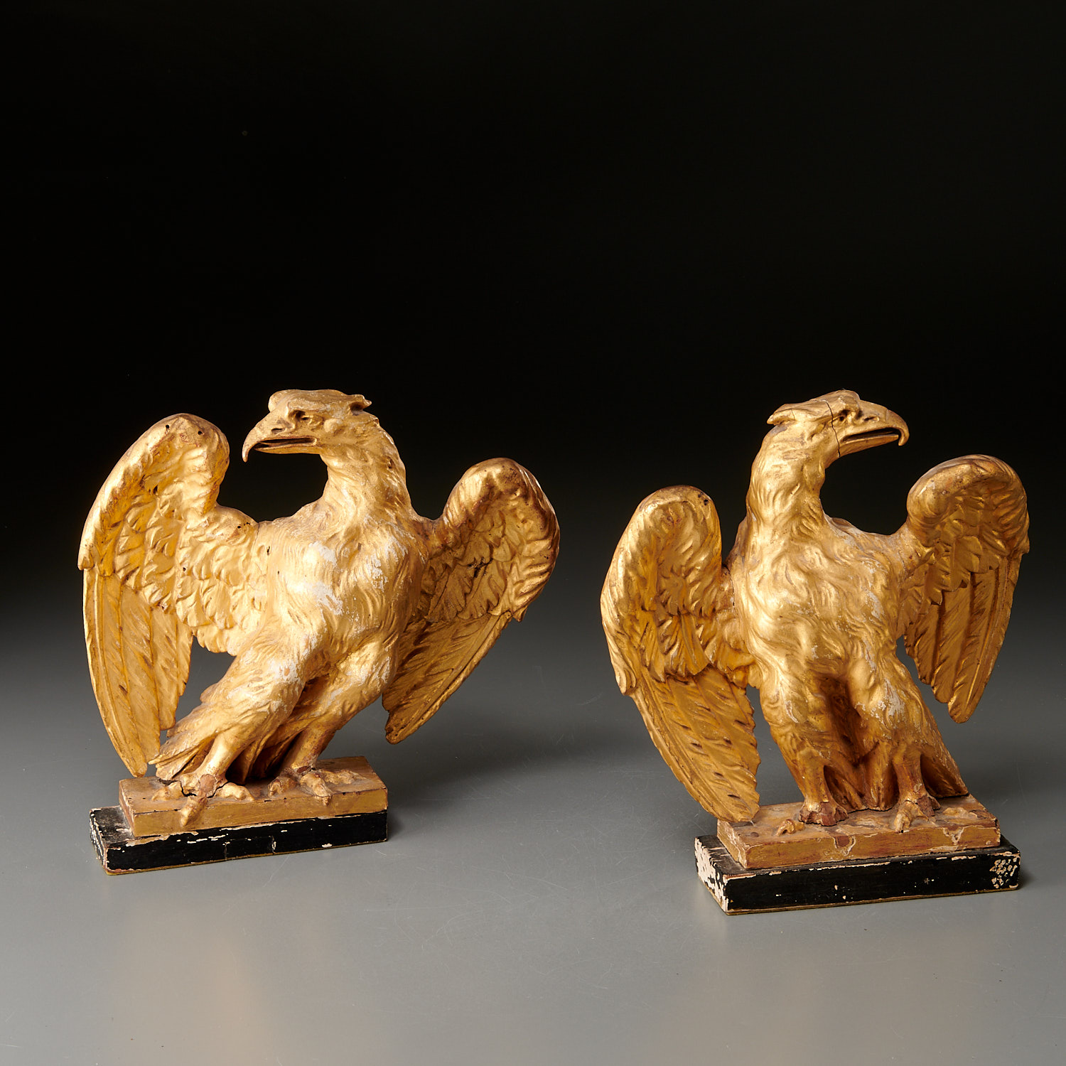 PAIR FEDERAL CARVED GILTWOOD EAGLE 36263c