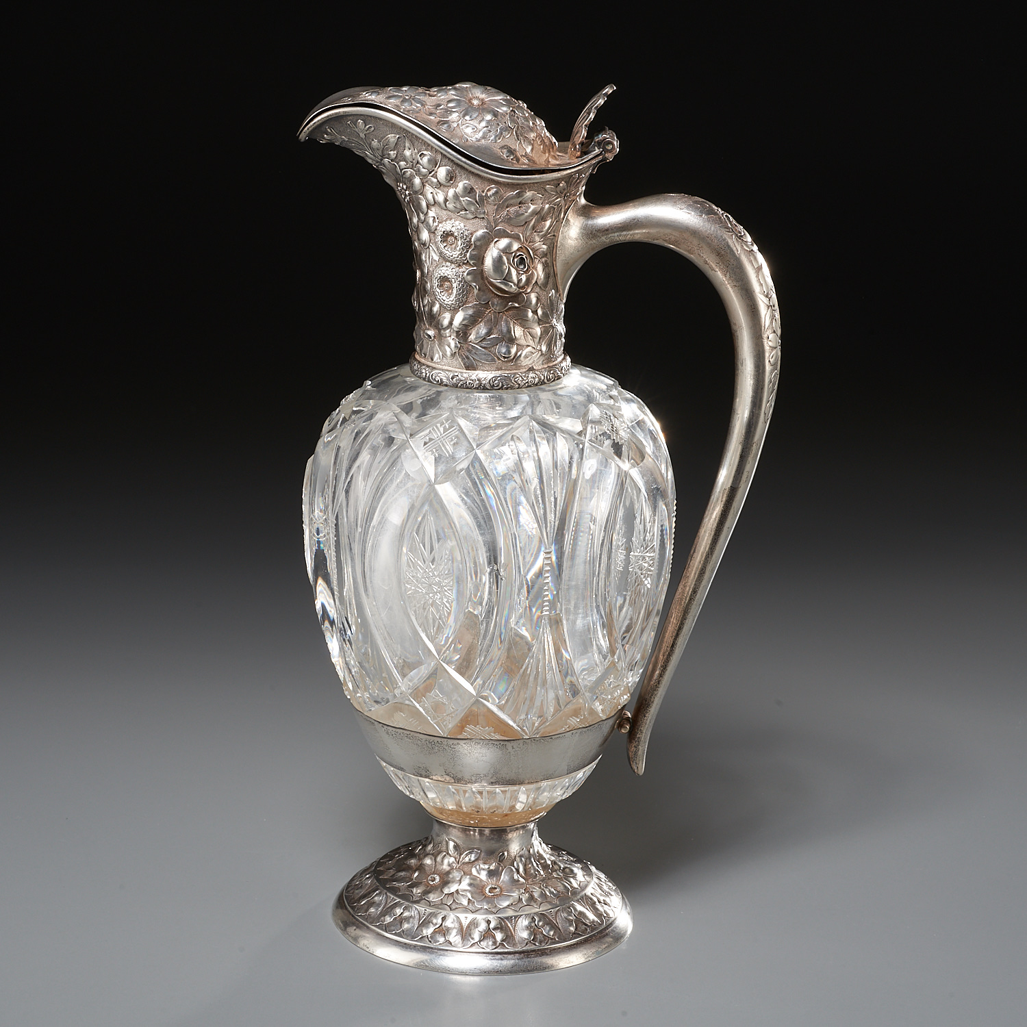 GORHAM REPOUSSE SILVER MOUNTED