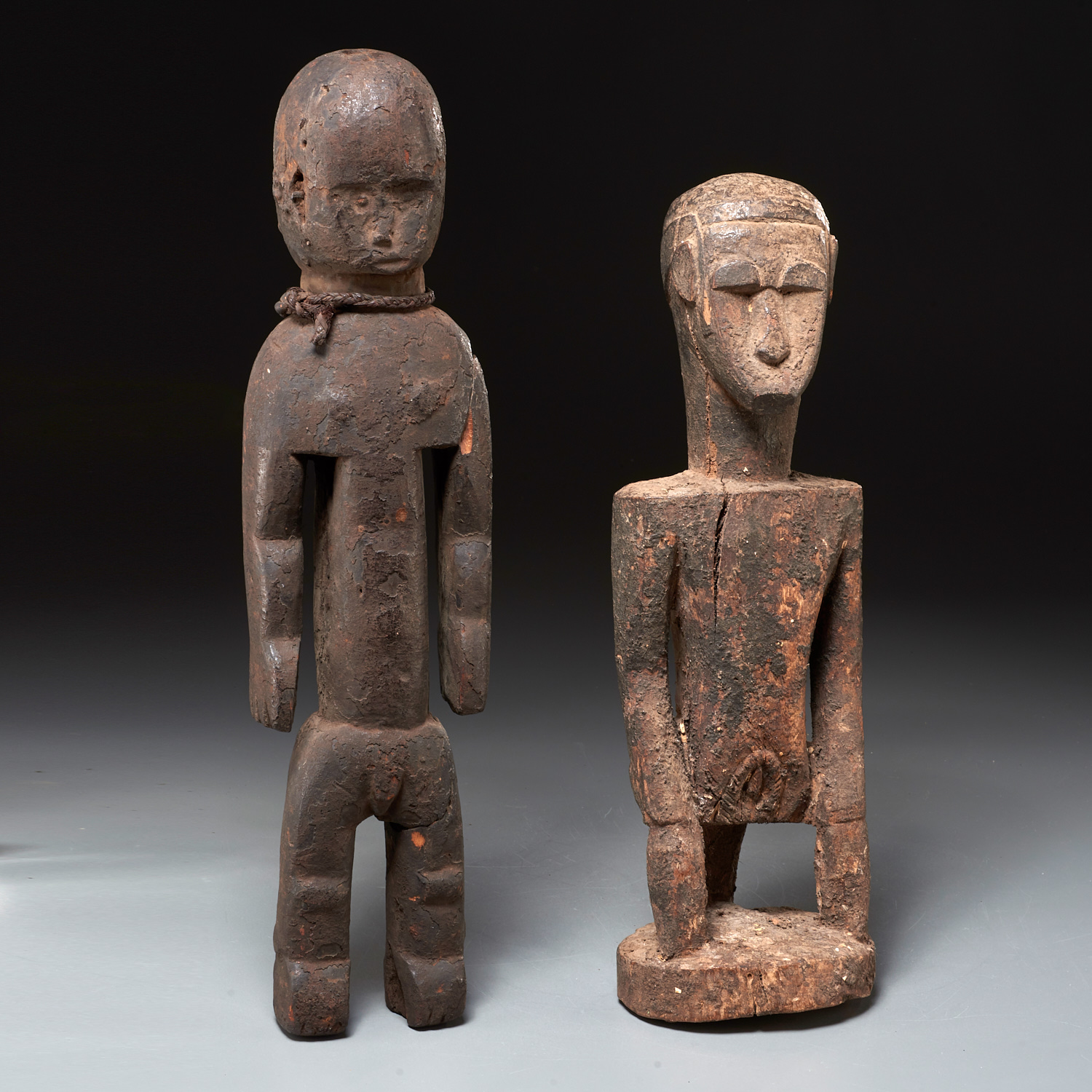  2 DOGON CARVED STANDING FIGURES  3626bb