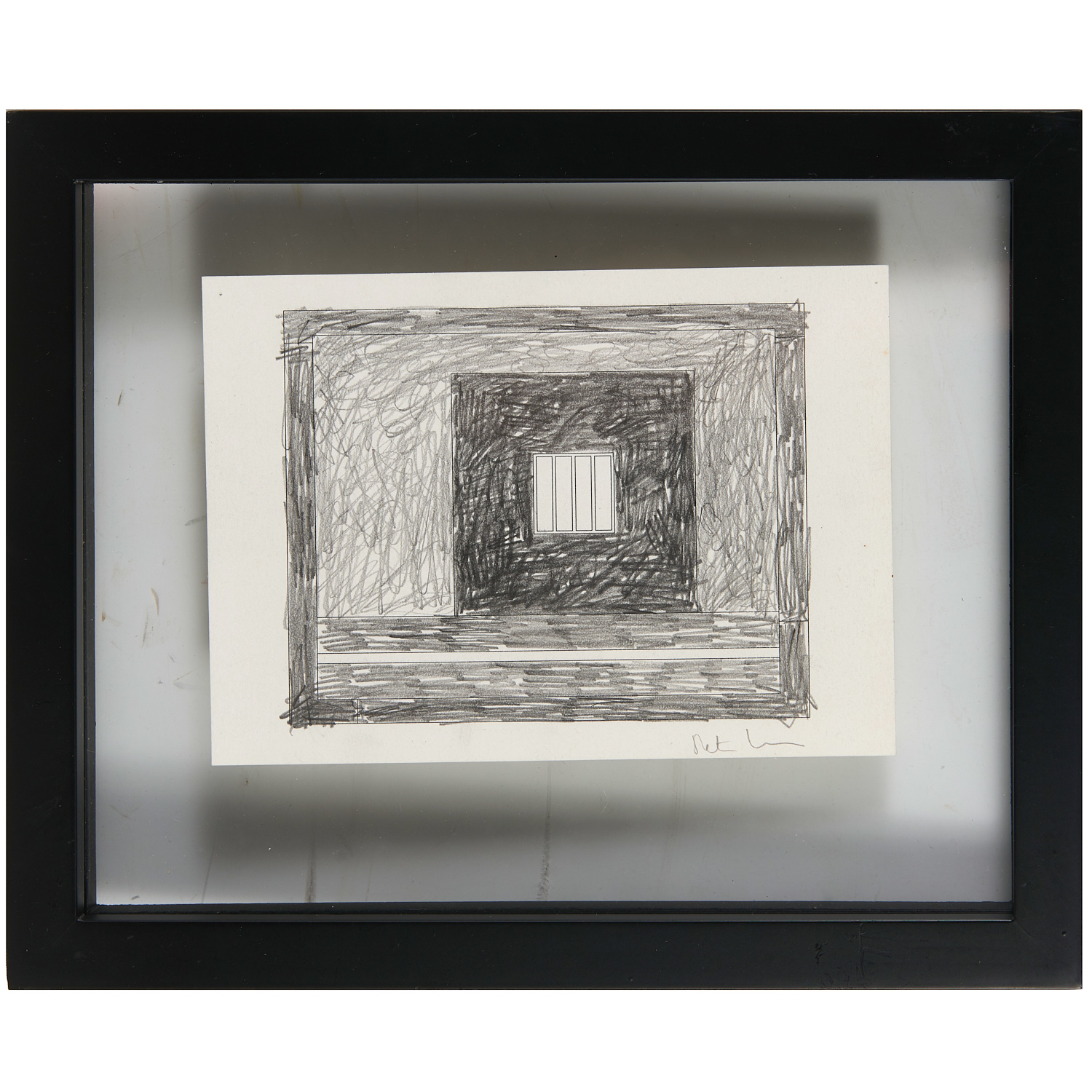 PETER HALLEY GRAPHITE ON PAPER  3626c5