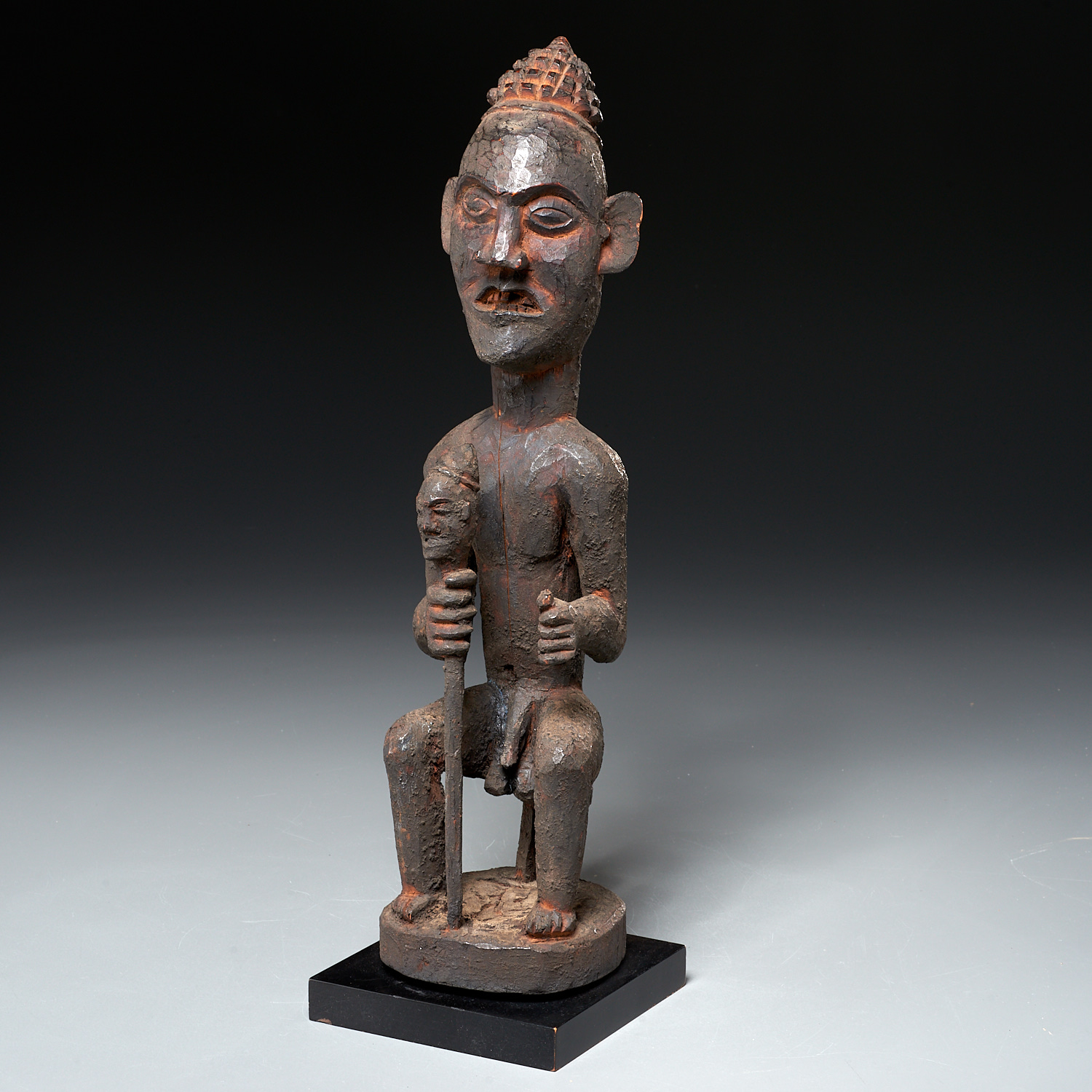 BAMILEKE PEOPLES, CARVED KING ,