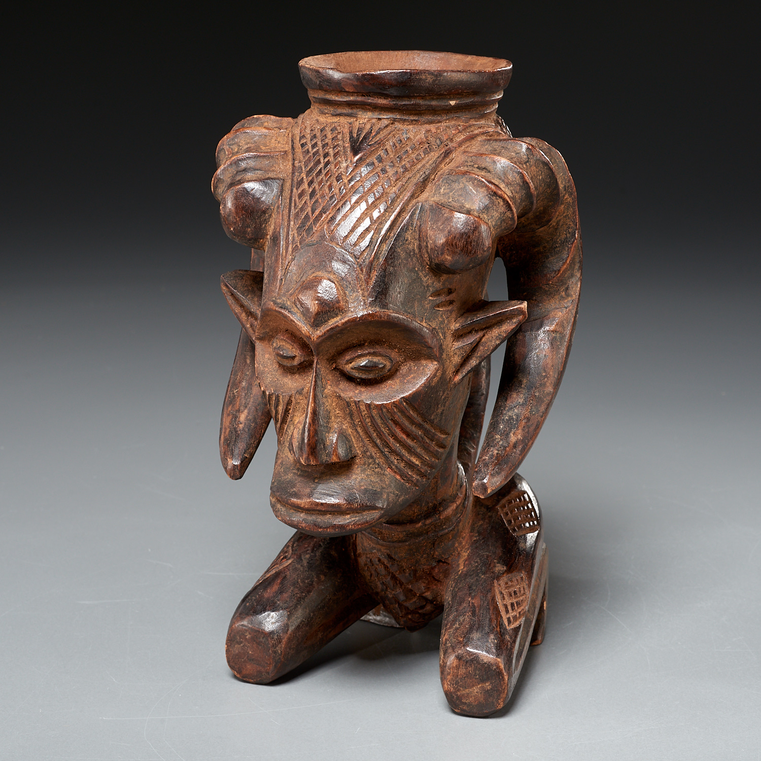 KUBA PEOPLES, CEREMONIAL LIBATION CUP,