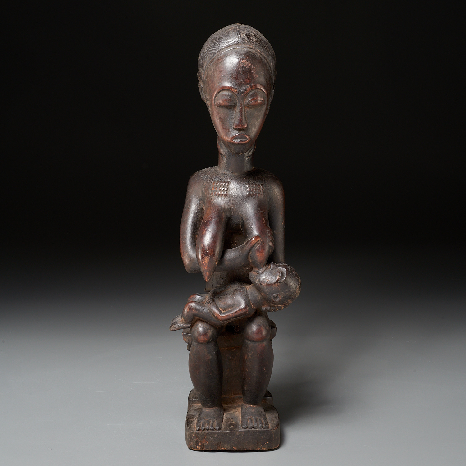 BAULE PEOPLES, OLD CARVED WOOD