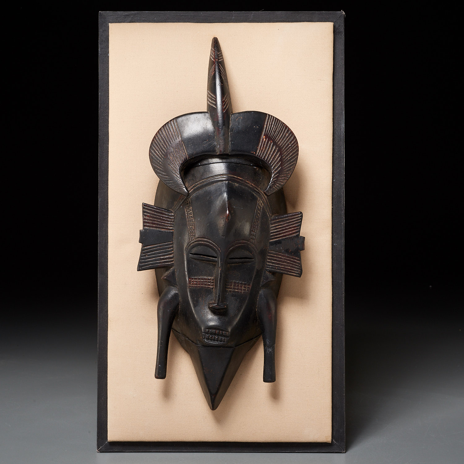 SENUFO PEOPLES HORNED MASK EX MUSEUM 362737