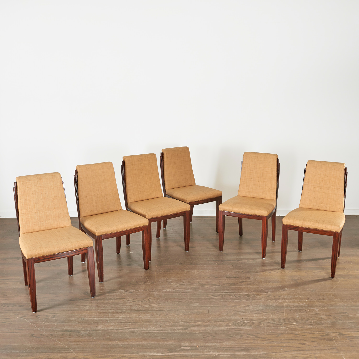 (6) MACASSAR EBONY DINING CHAIRS