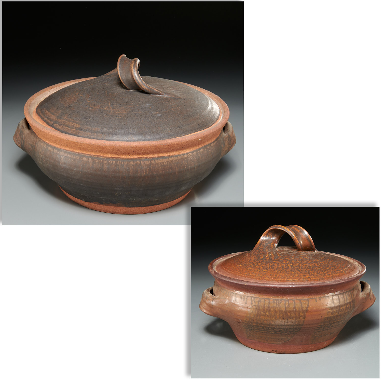 KAREN KARNES 2 LARGE LIDDED 3627d2