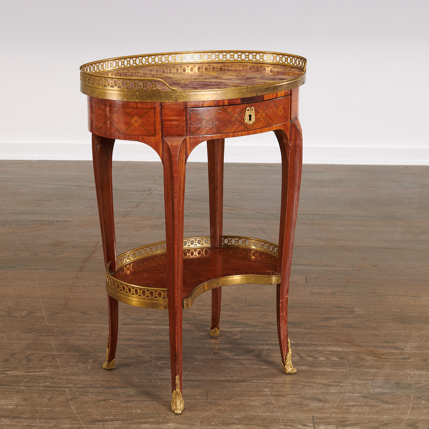 LOUIS XV XVI STYLE PARQUETRY SIDE 36282a