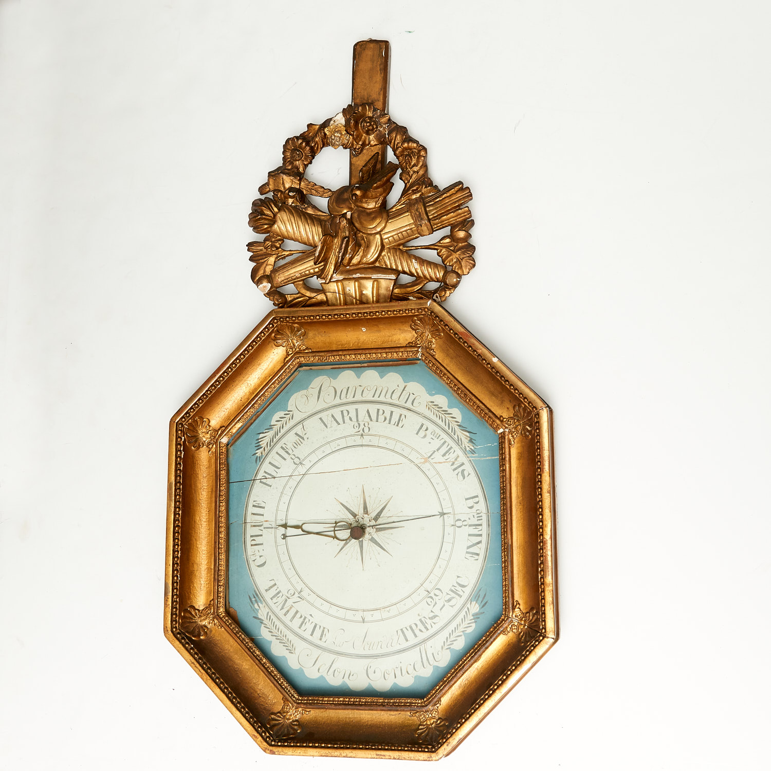 LOUIS XV STYLE GILTWOOD BAROMETER  36282c