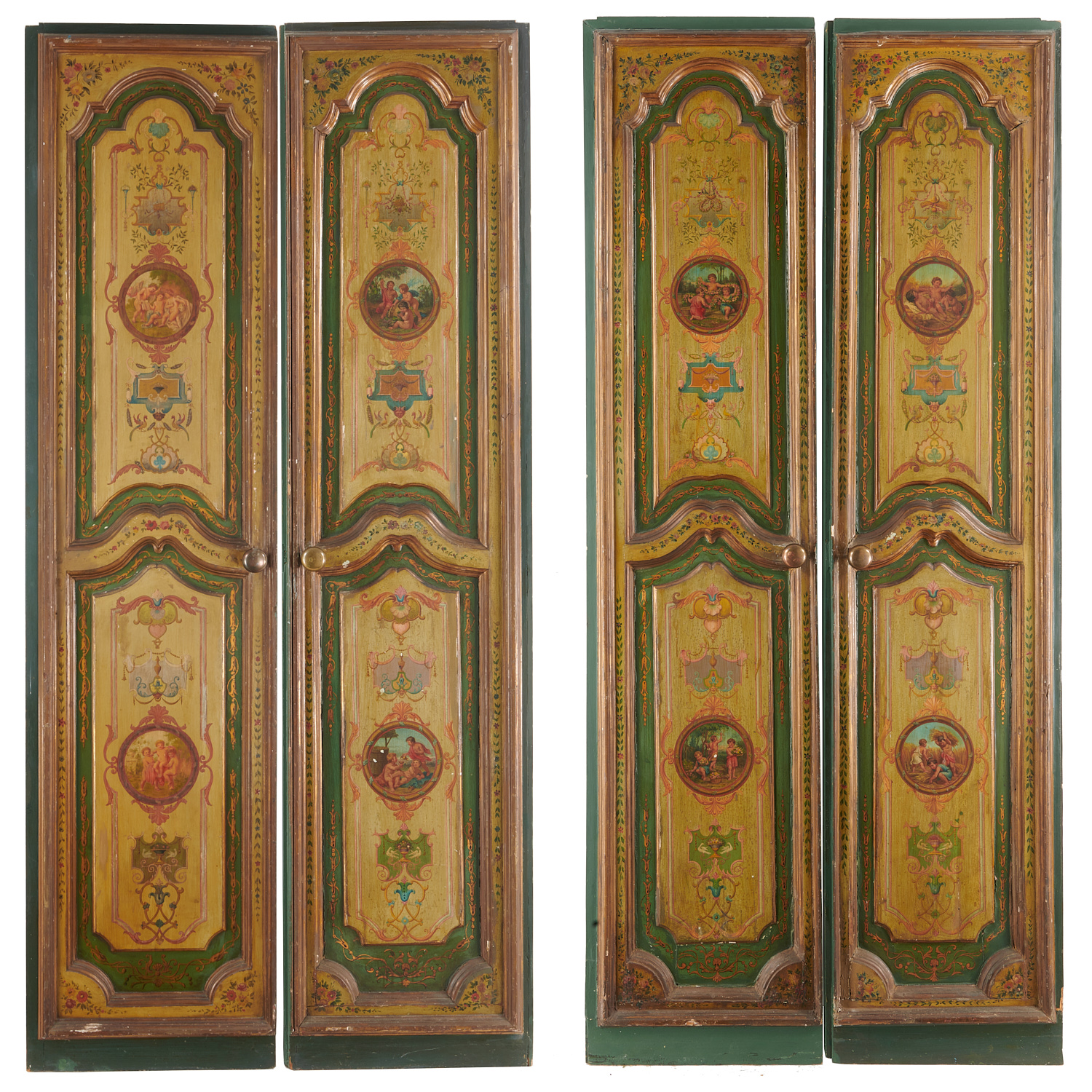 (4) ITALIAN BAROQUE PAINTED PANEL