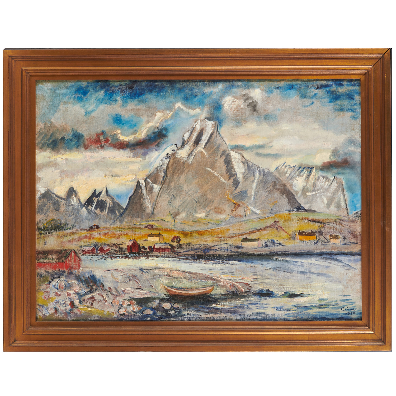 BERNT CLUVER OIL ON CANVAS 1932 3628cd