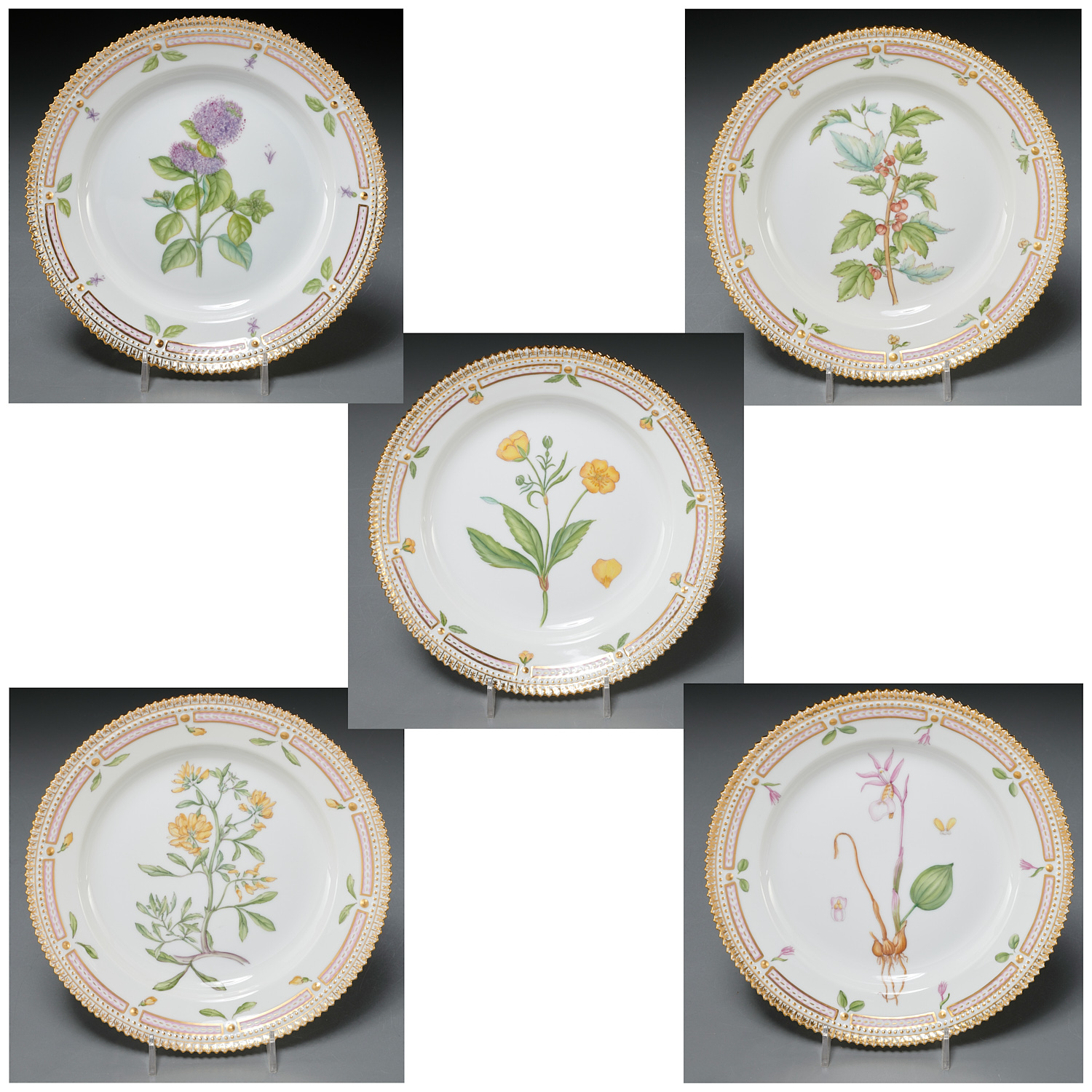 SET 5 ROYAL COPENHAGEN FLORA 3628e8