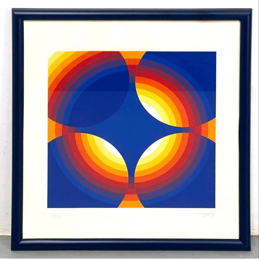 HERBERT BAYER Op Art Print Colorful 36296b